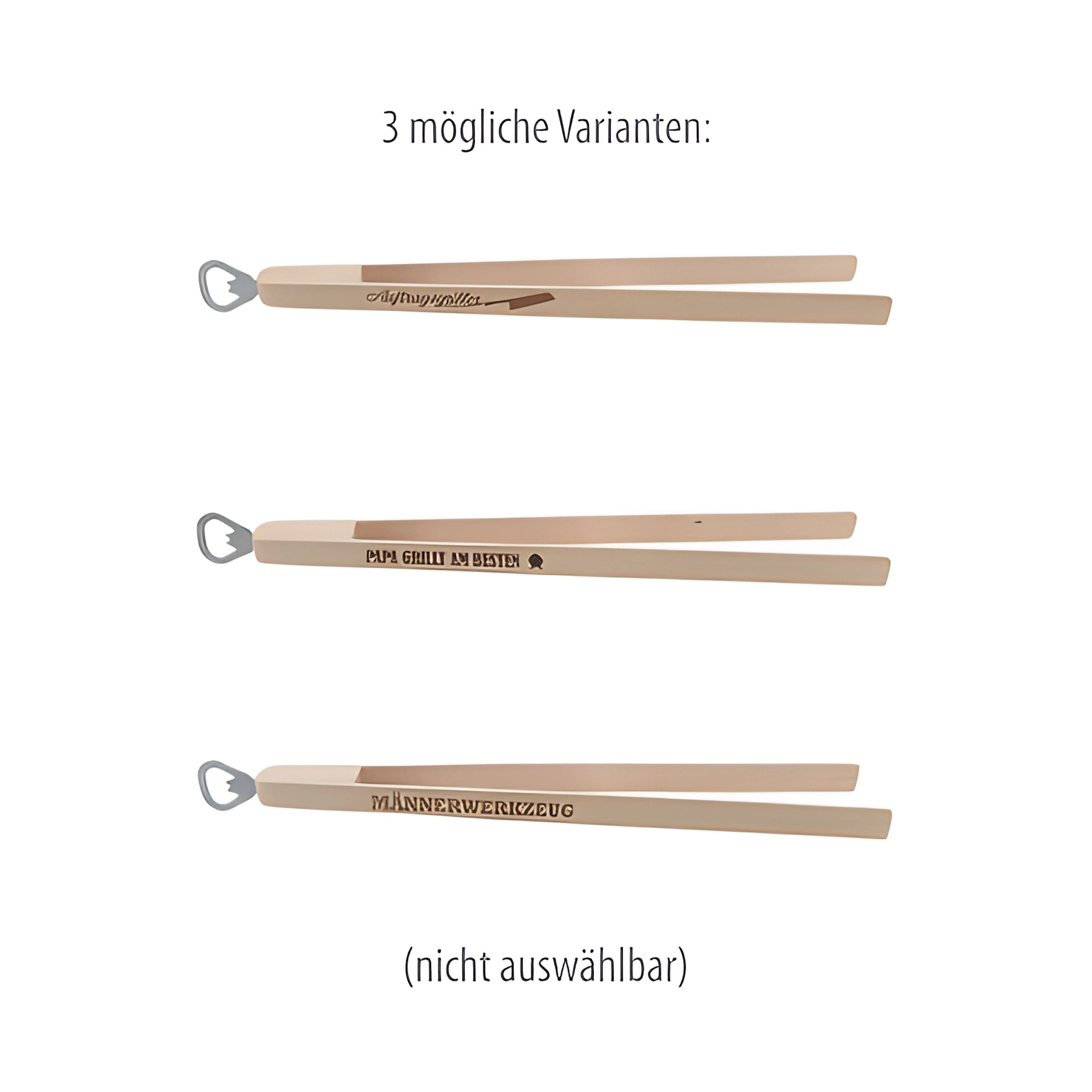 Grillzange mit Flaschenöffner, 42 cm