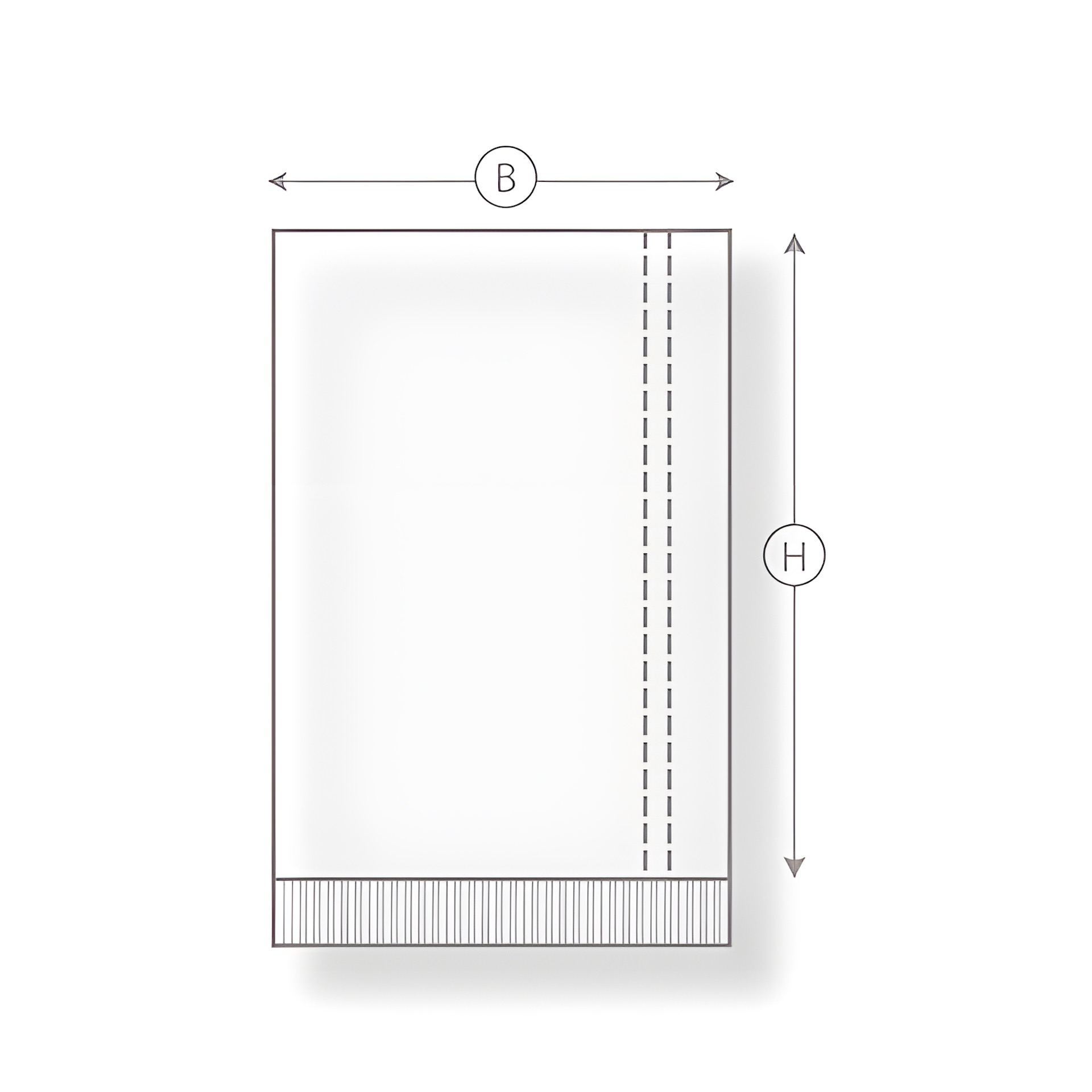 Flachbeutel 100 x 150 mm,  100 Stück