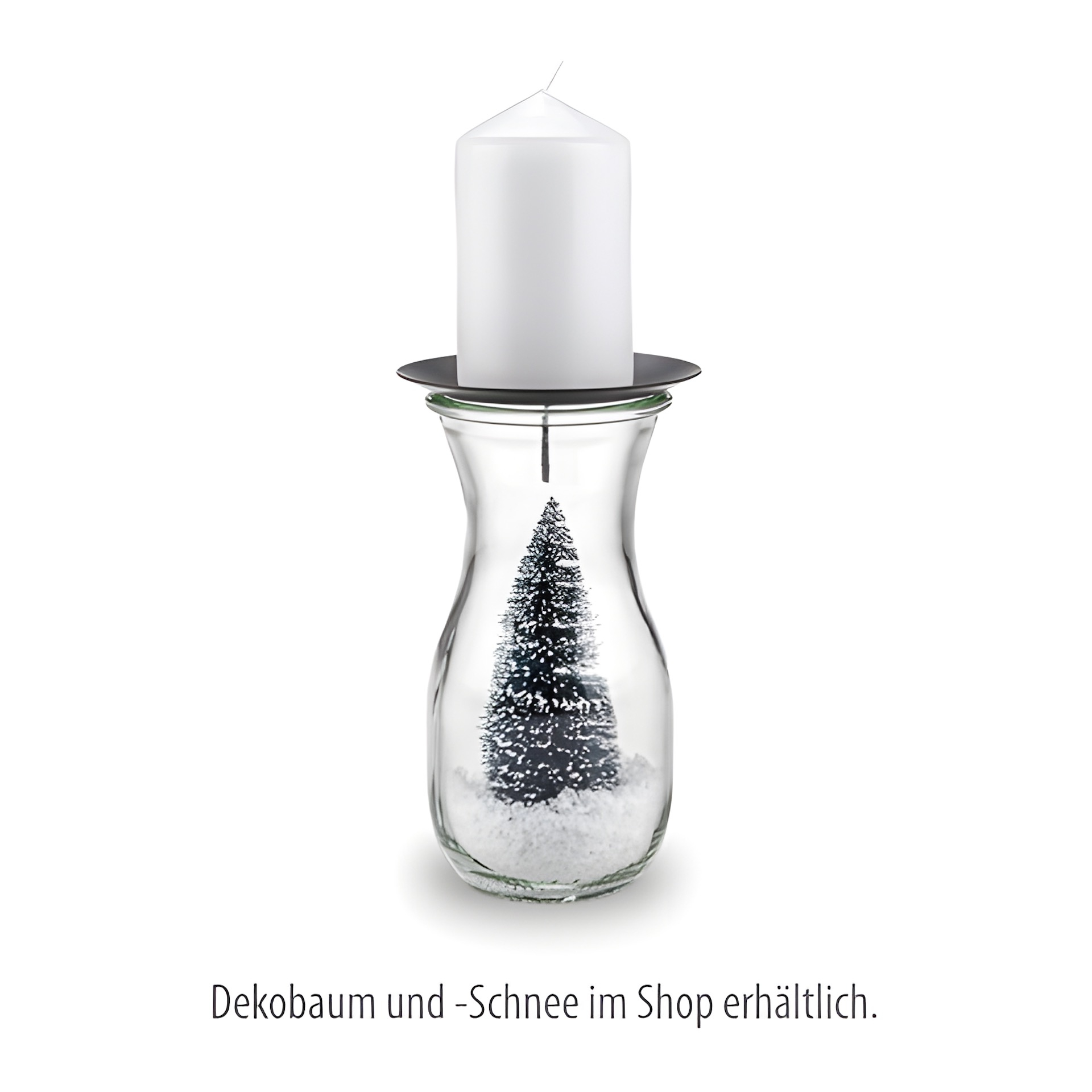 Kerzenhalter 'Adventskranz' Ø 8 cm, schwarz, 4 Stück