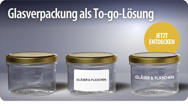 Glasverpackung als To-go-Lösung