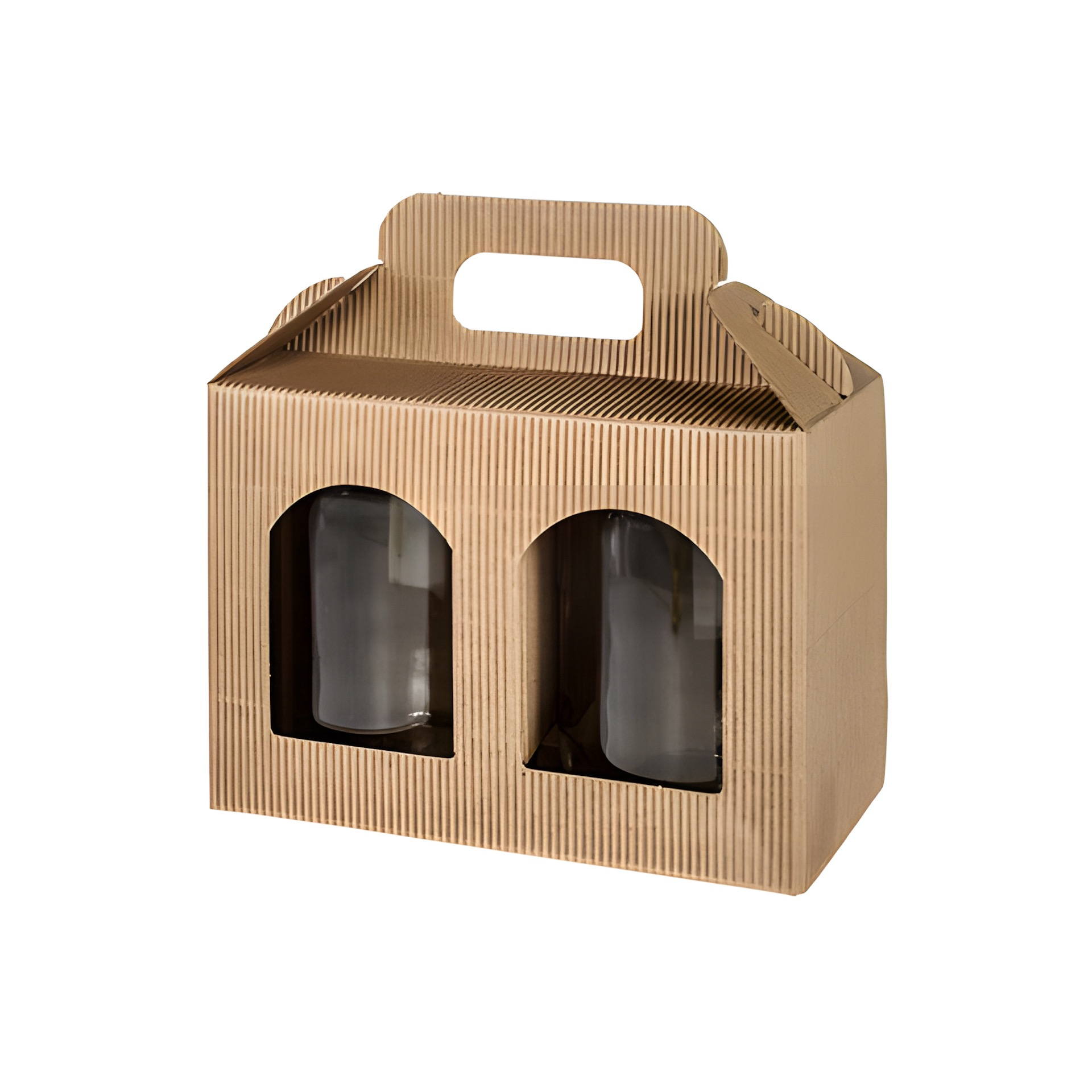 Gläserkarton 2er 170 x 80 x 120 mm natur (Karton, 100 Stück)