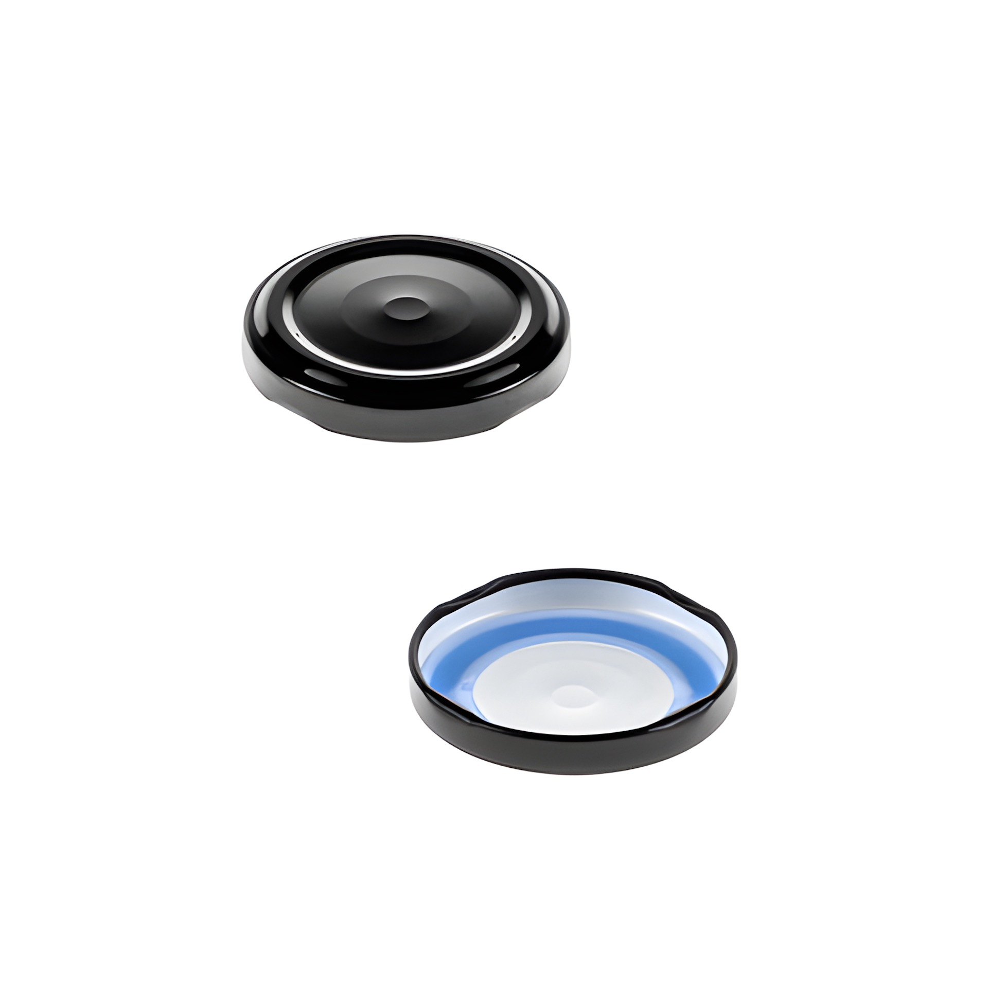 TO  48 schwarz ster. mit Button BLUESEAL