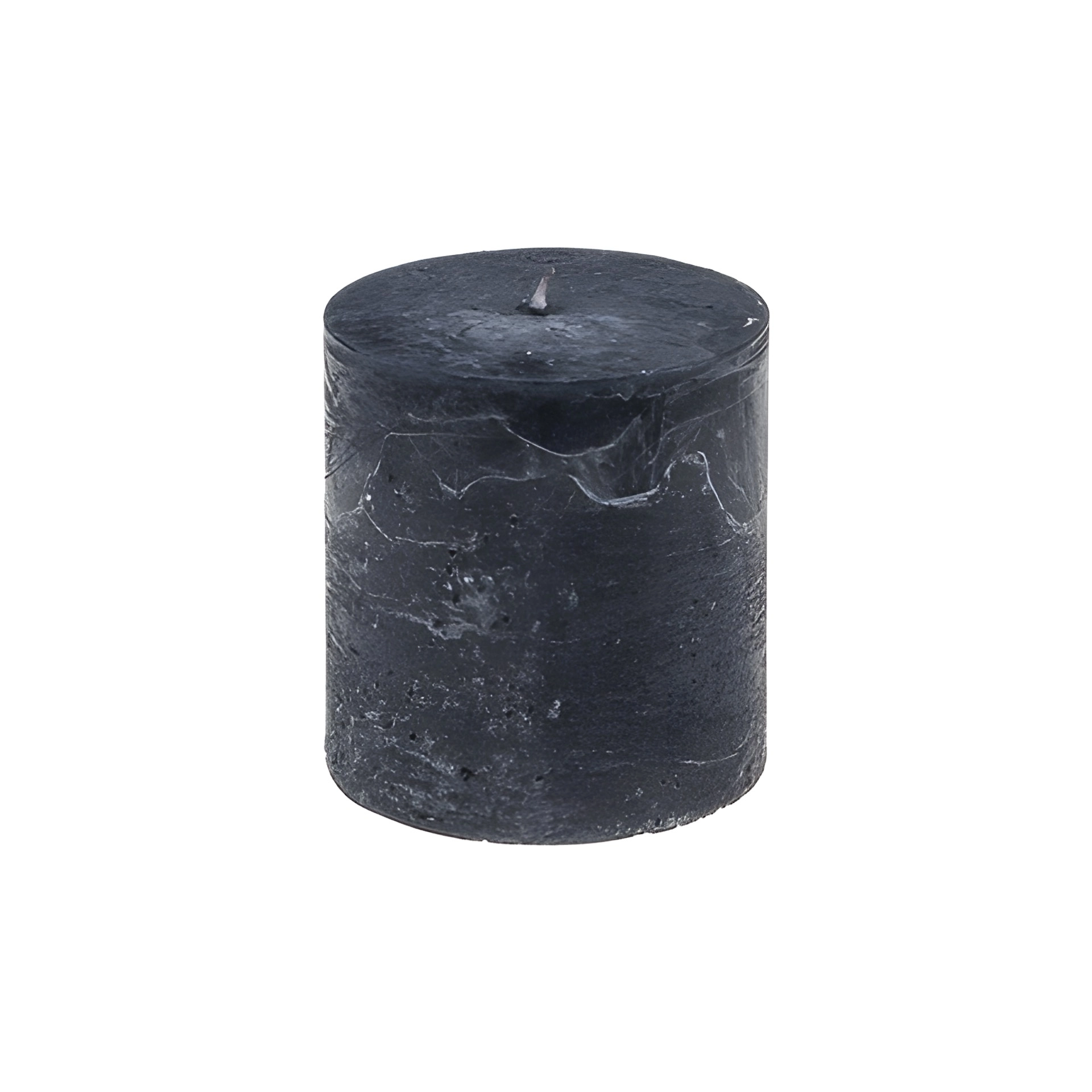 Stumpenkerze 'Rustik' Ø 6,8 cm, schwarz