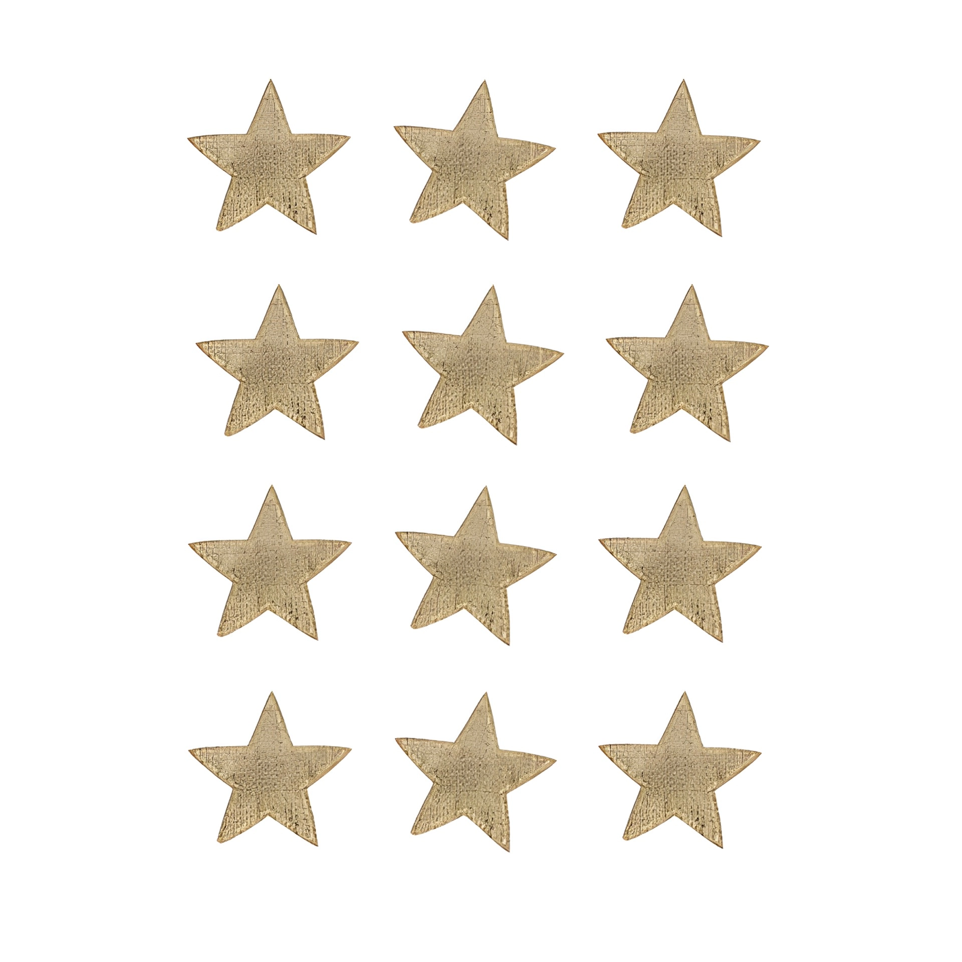 Stoff-Sticker 'Stern' natur - 12er Pack