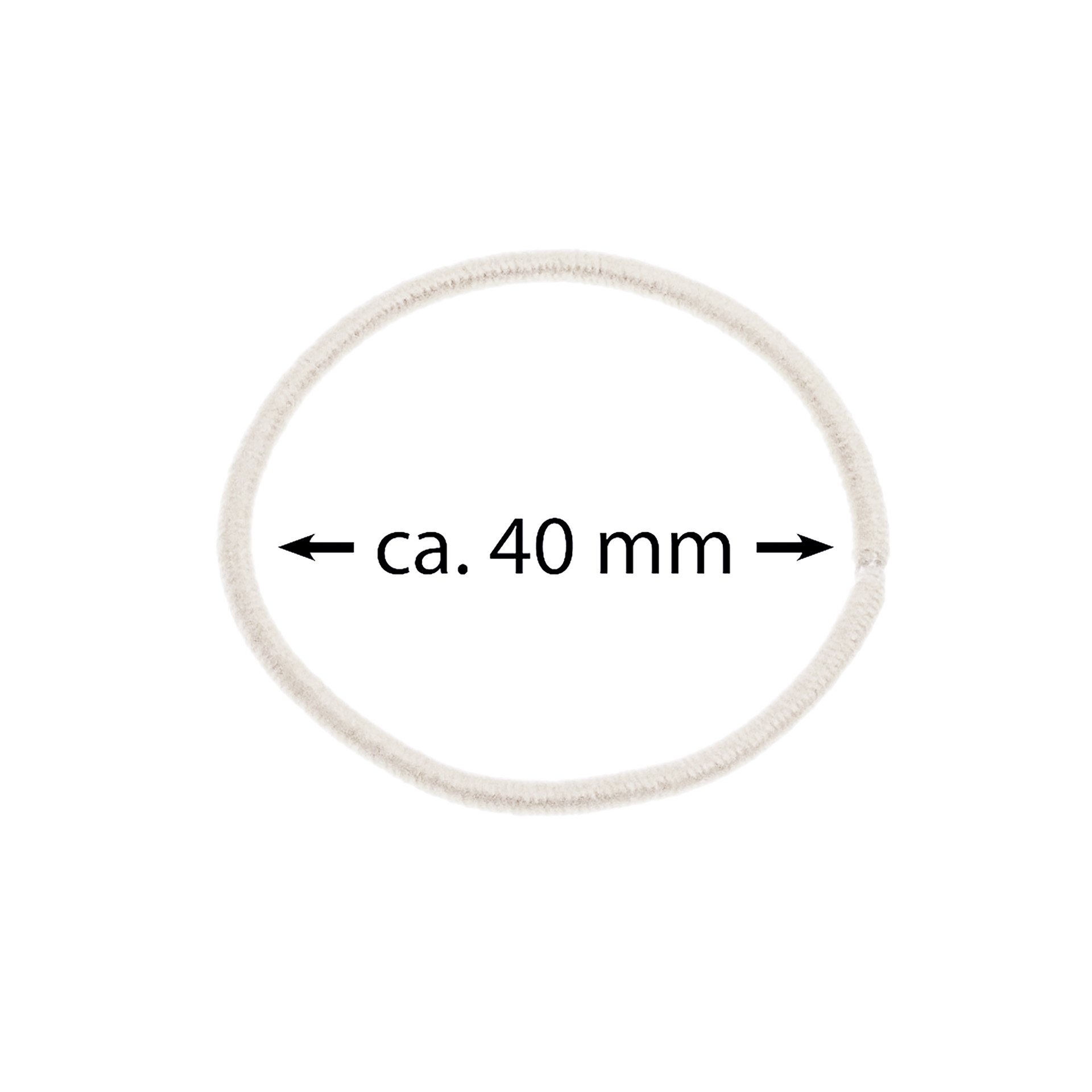 Elastische Schlaufen 40 mm, creme, 10 Stück