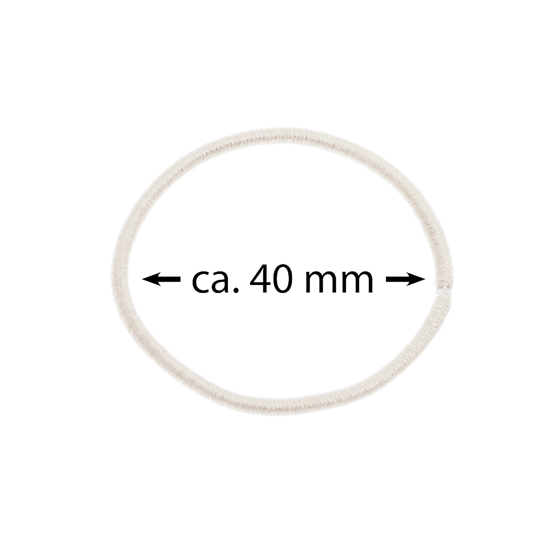 Elastische Schlaufen 40 mm, creme, 10 Stück