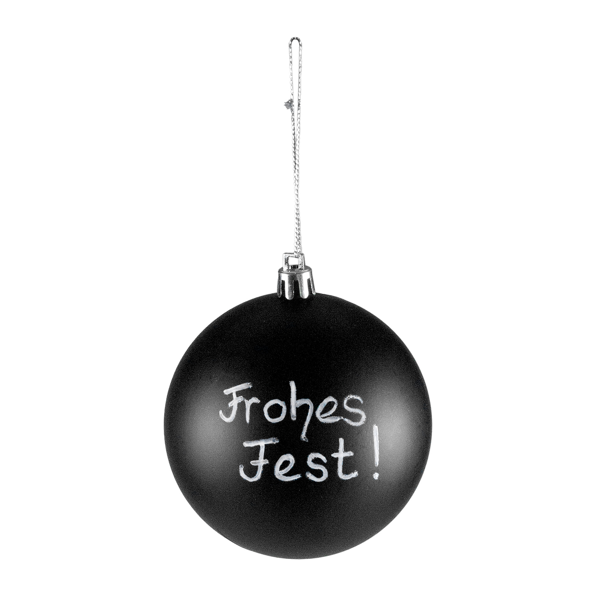 Weihnachtskugel 'Tafel' zum Beschriften, Ø 8 cm