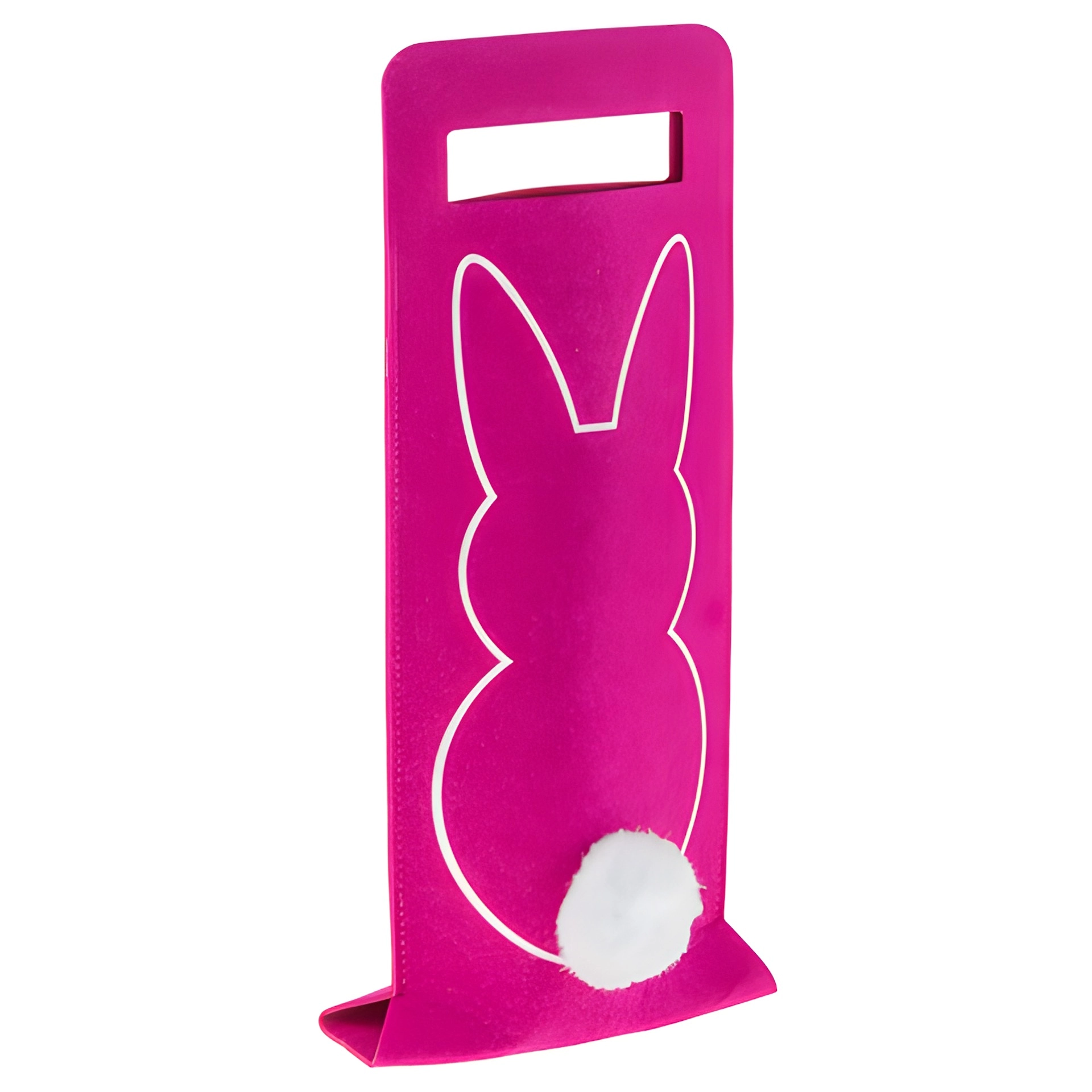 Flaschentasche 'Hase mit Bommel' Filz, 15 x 41 cm, magenta