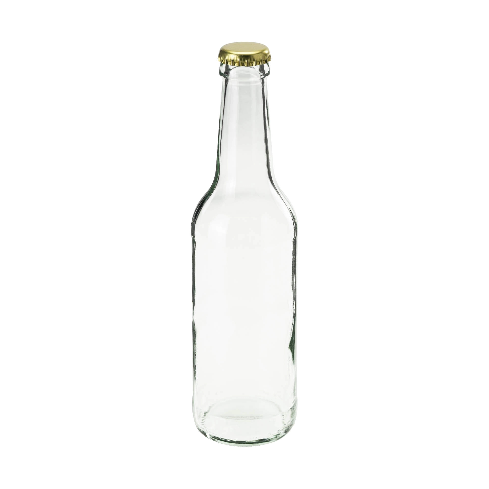 Glasflasche 330 ml weiß mit Kronkorkenmündung