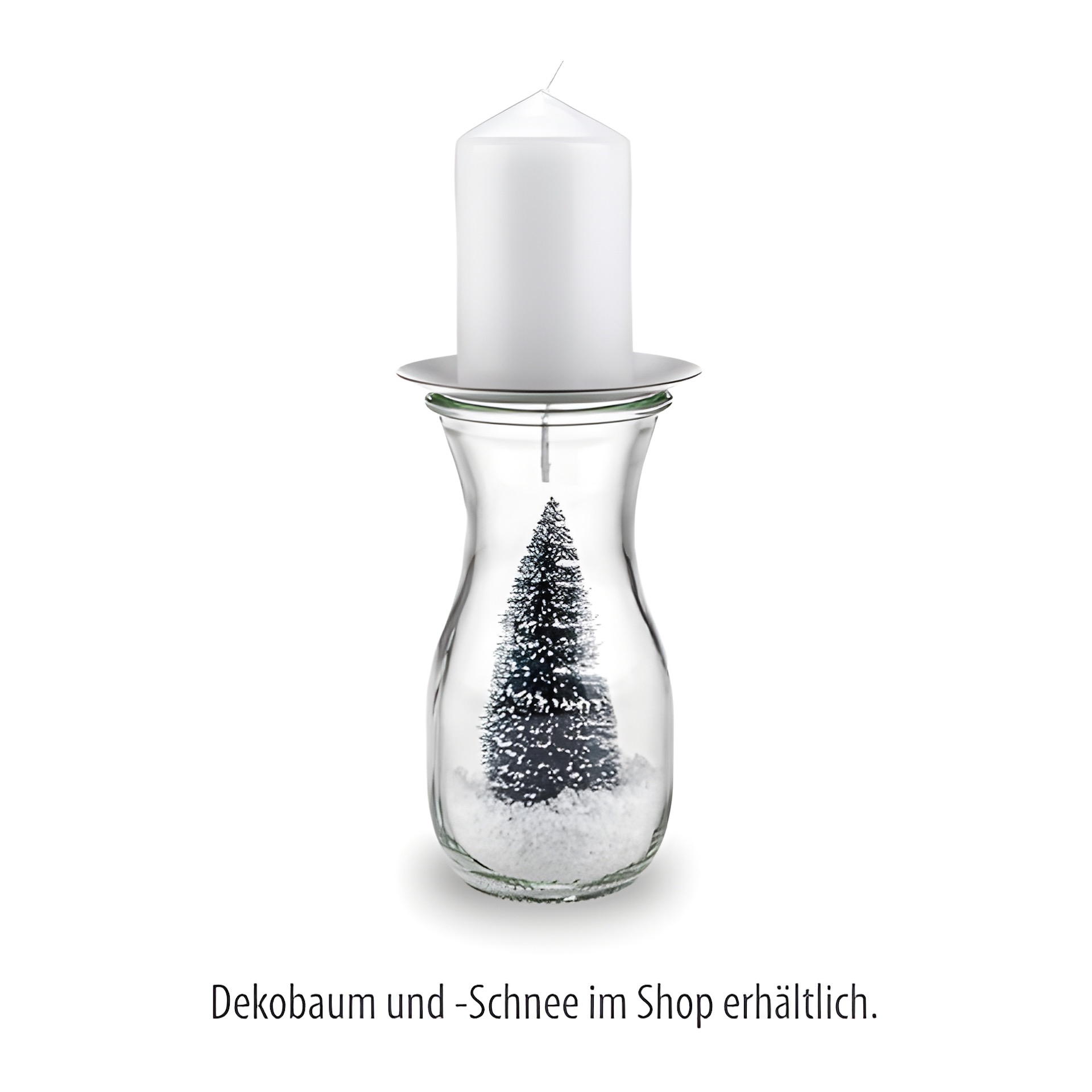 Kerzenhalter 'Adventskranz' Ø 8 cm, silber, 4 Stück