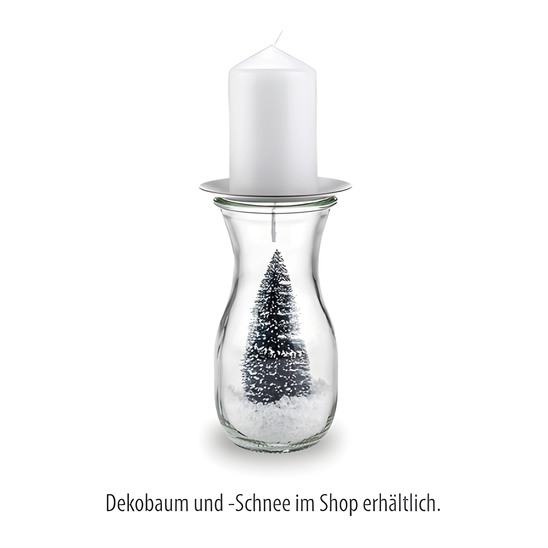 Kerzenhalter 'Adventskranz' Ø 8 cm, silber, 4 Stück