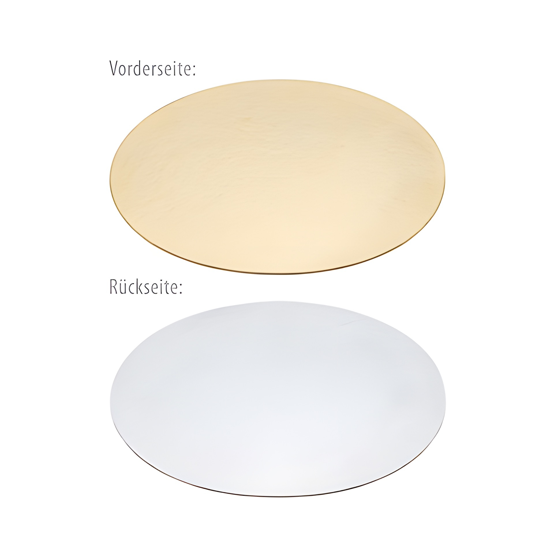Pappscheibe Ø 200 mm gold/silber,  50 Stück