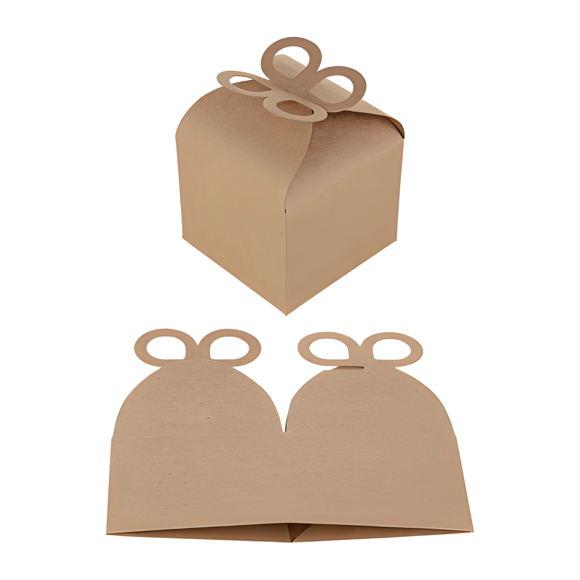 Geschenkbox 9,5 x 9,5 x 8 cm natur, 2 Stück
