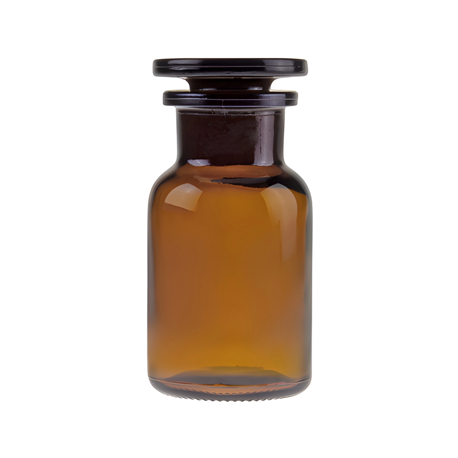Apothekerflasche mit Glasstopfen  100 ml braun