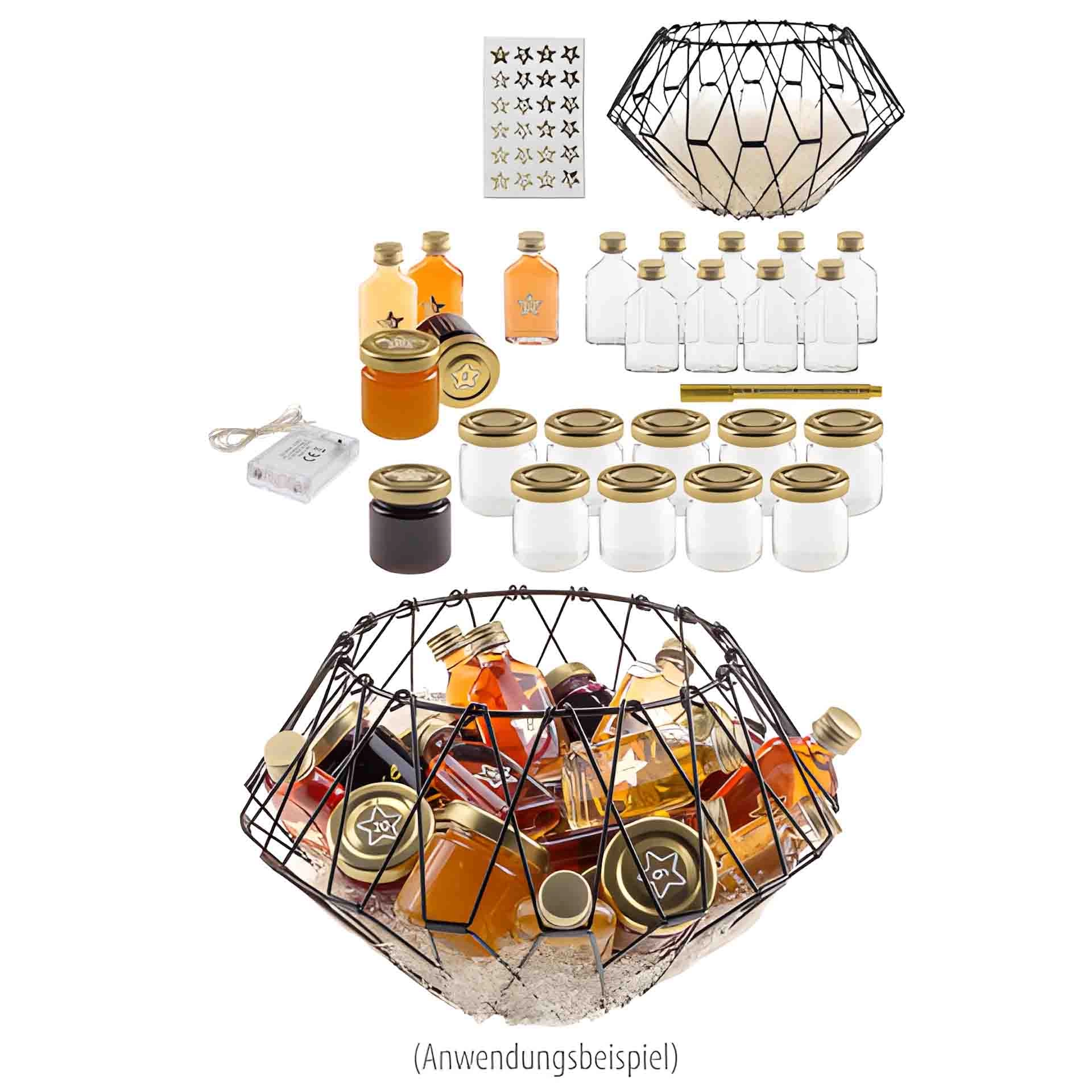 Adventskalender-Set 'Überraschungen im Korb'