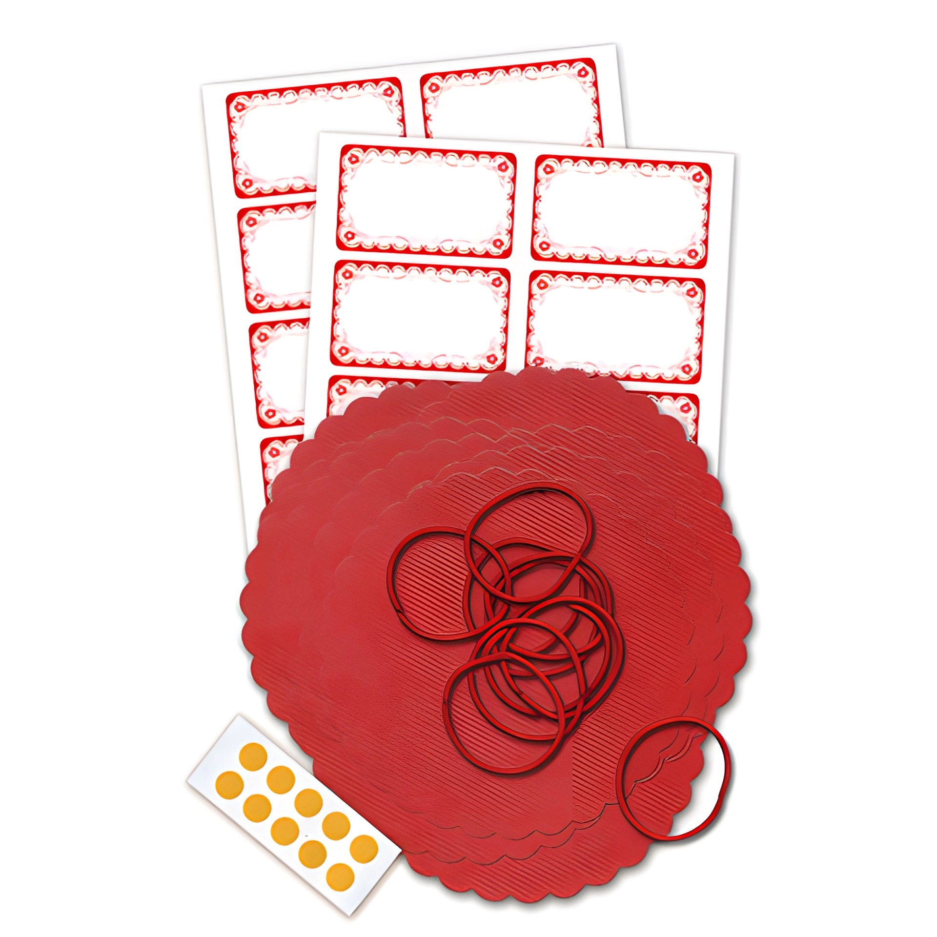 Deckchen-Set Ø 135 mm rot, 50-teilig
