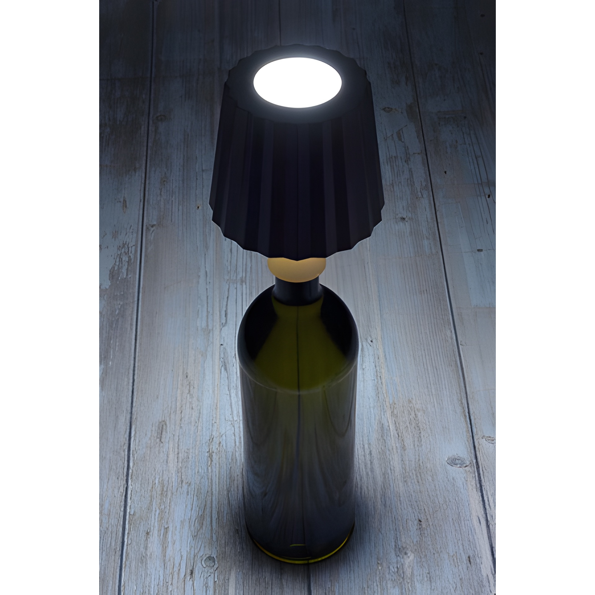 LED Flaschenlampe mit Touchfunktion, Akku und USB, gold