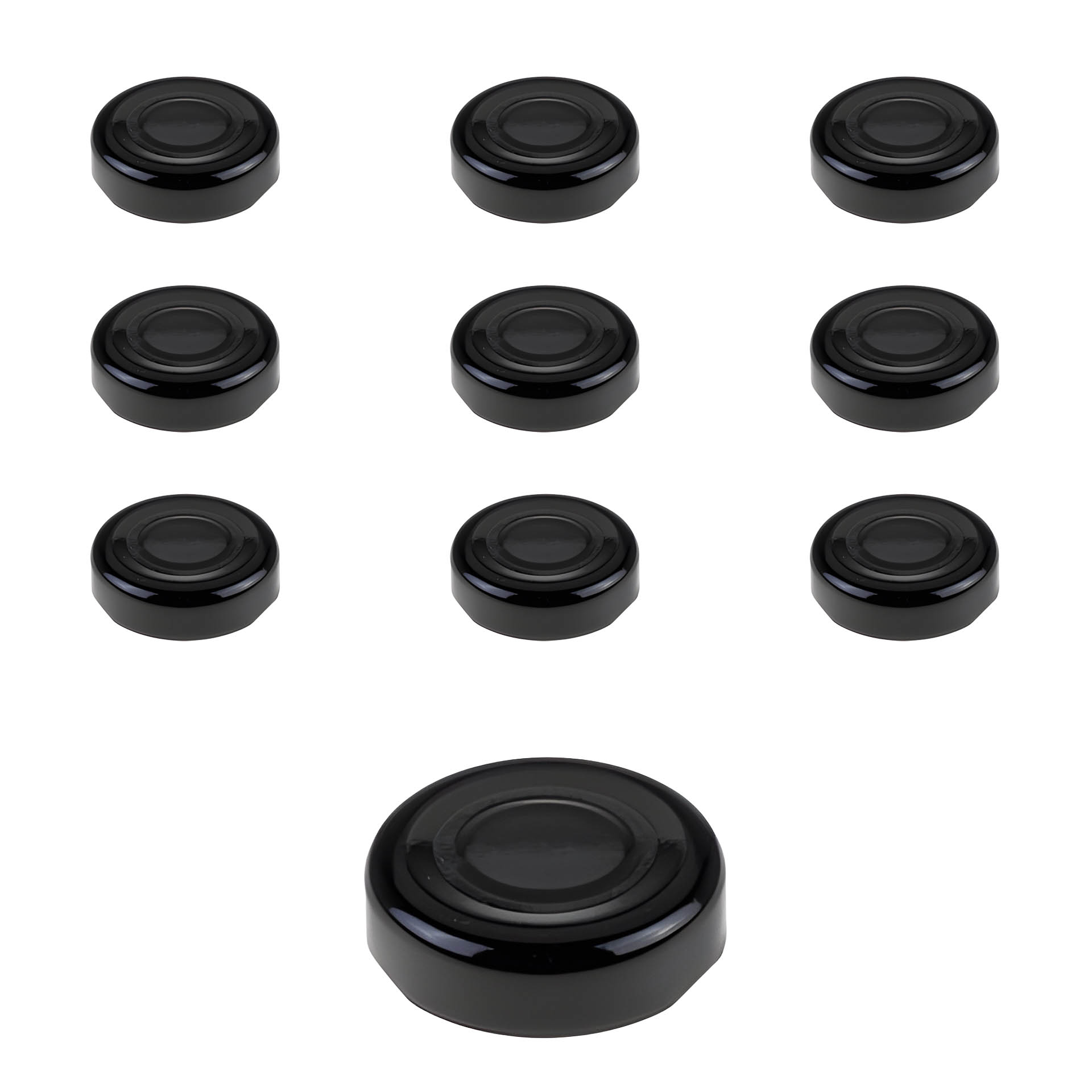 TO 38 Deep schwarz past. mit Button, 10 Stück