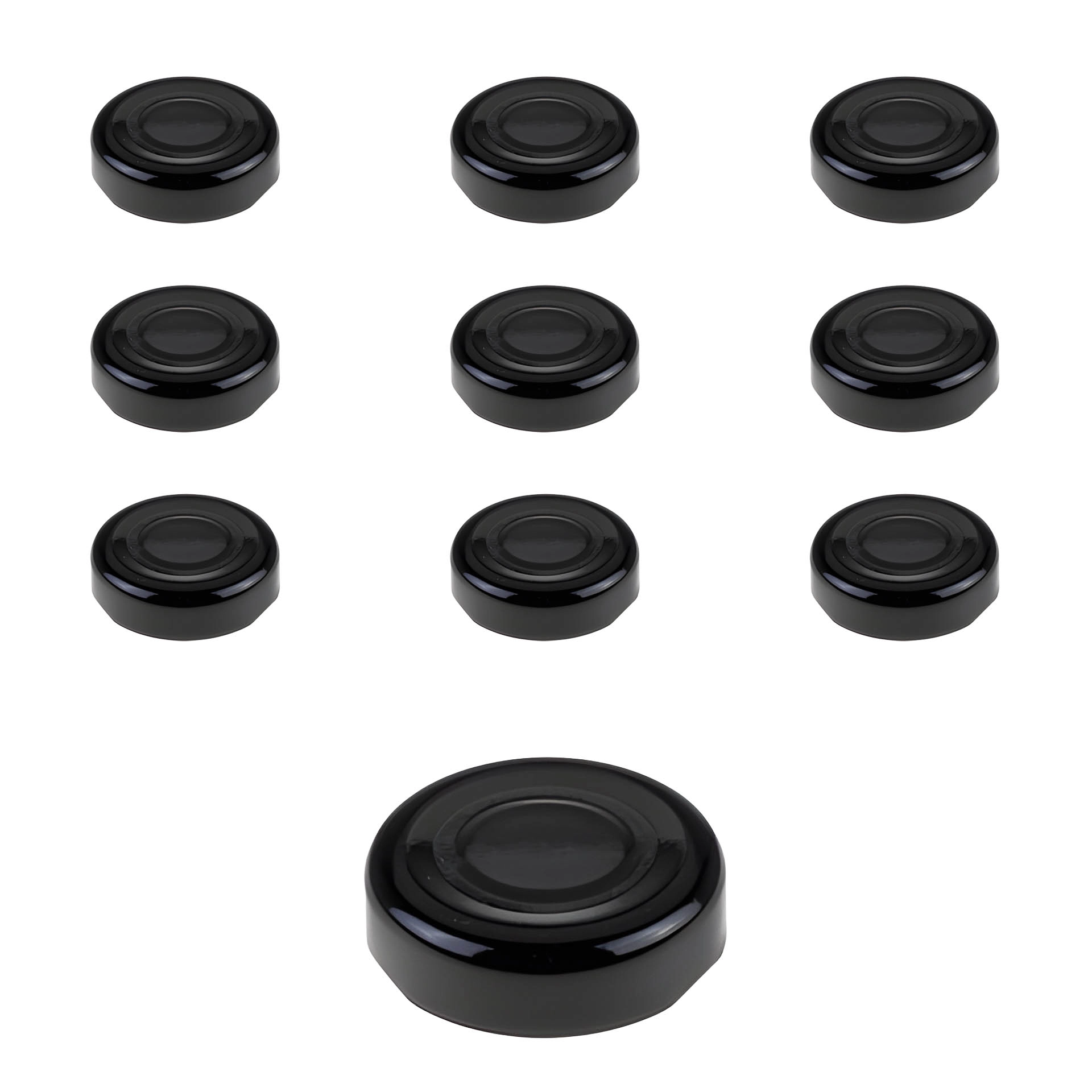 TO 38 Deep schwarz past. mit Button, 10 Stück