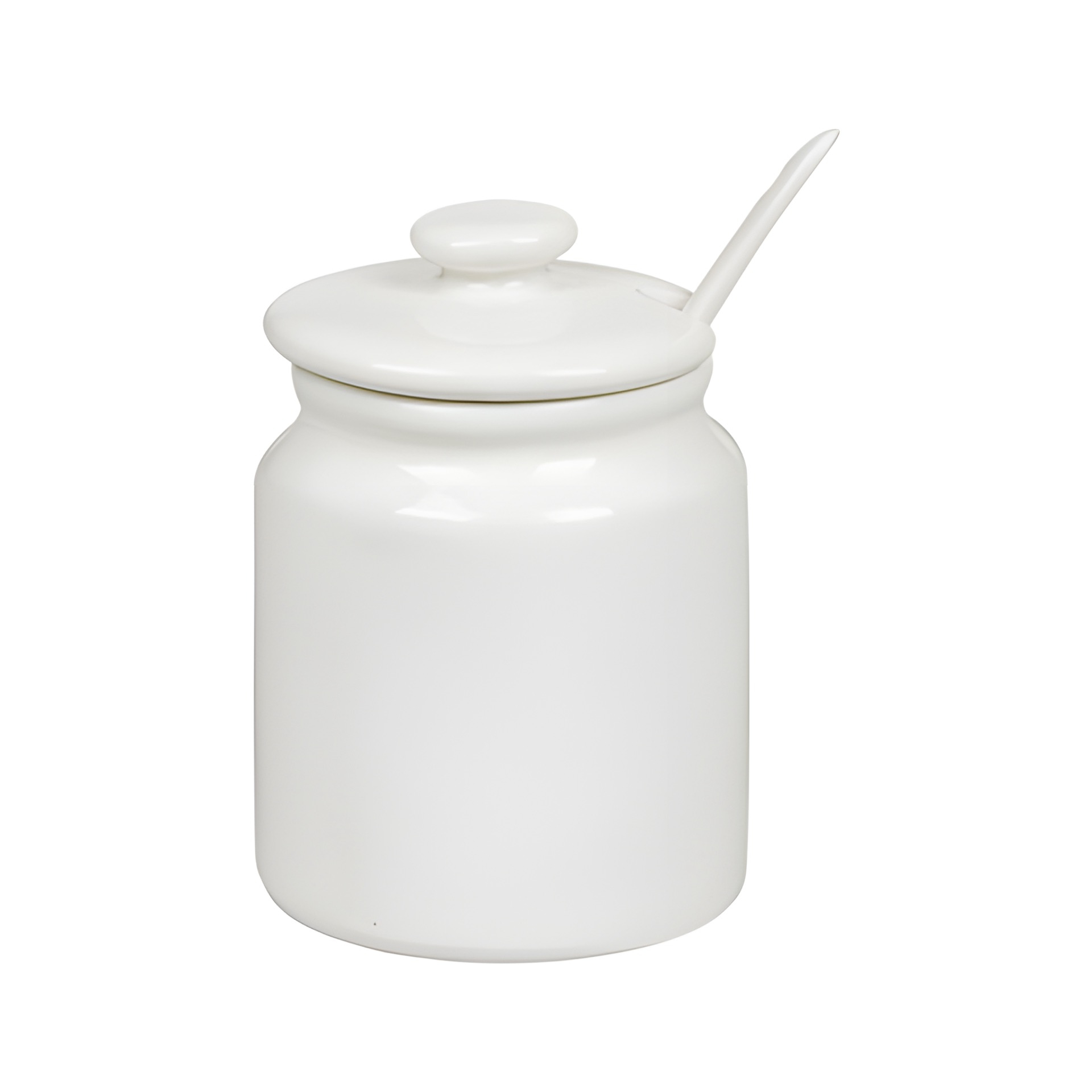 Zuckerdose Keramik weiß, 3-teilig