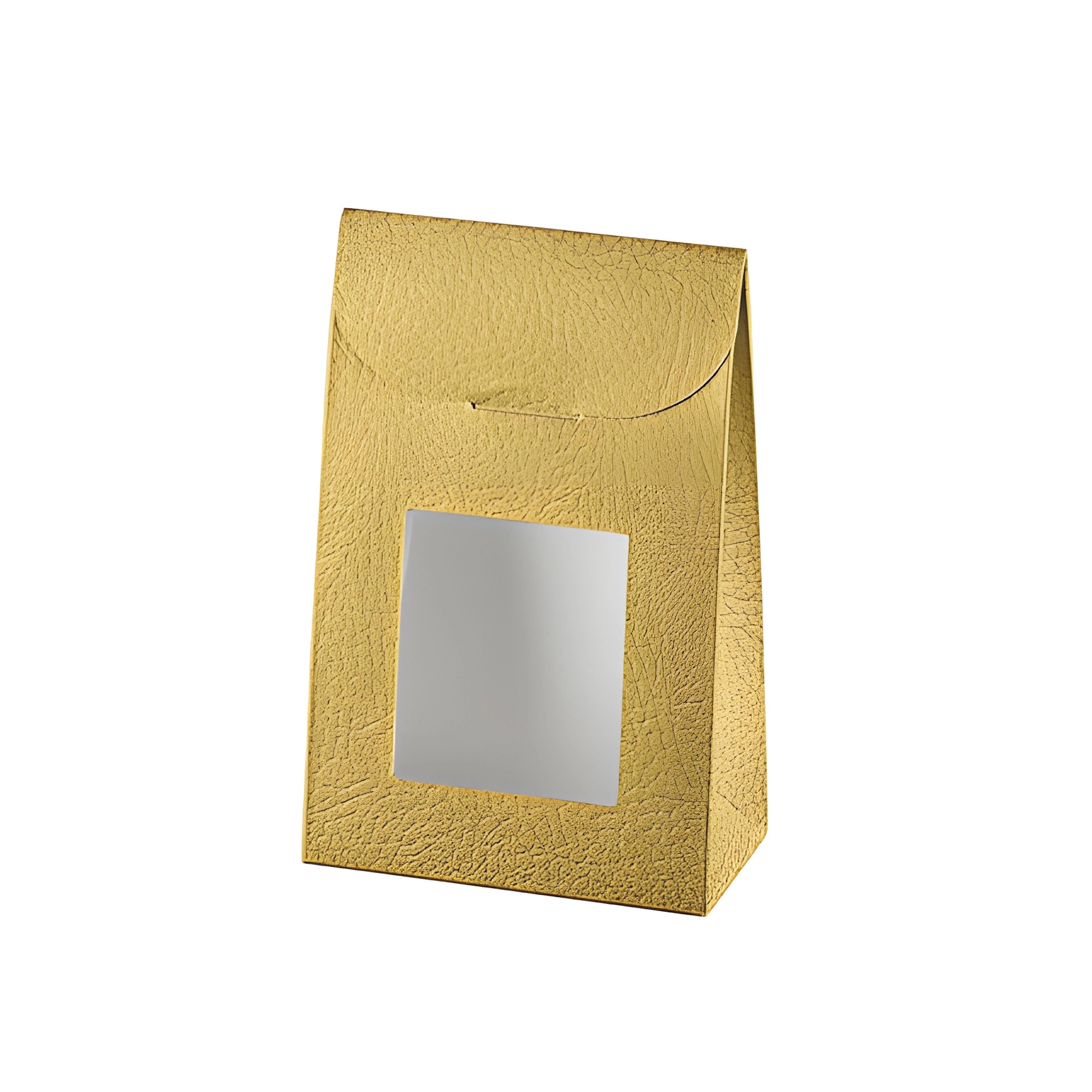 Sichtfenstertasche gold, mittel