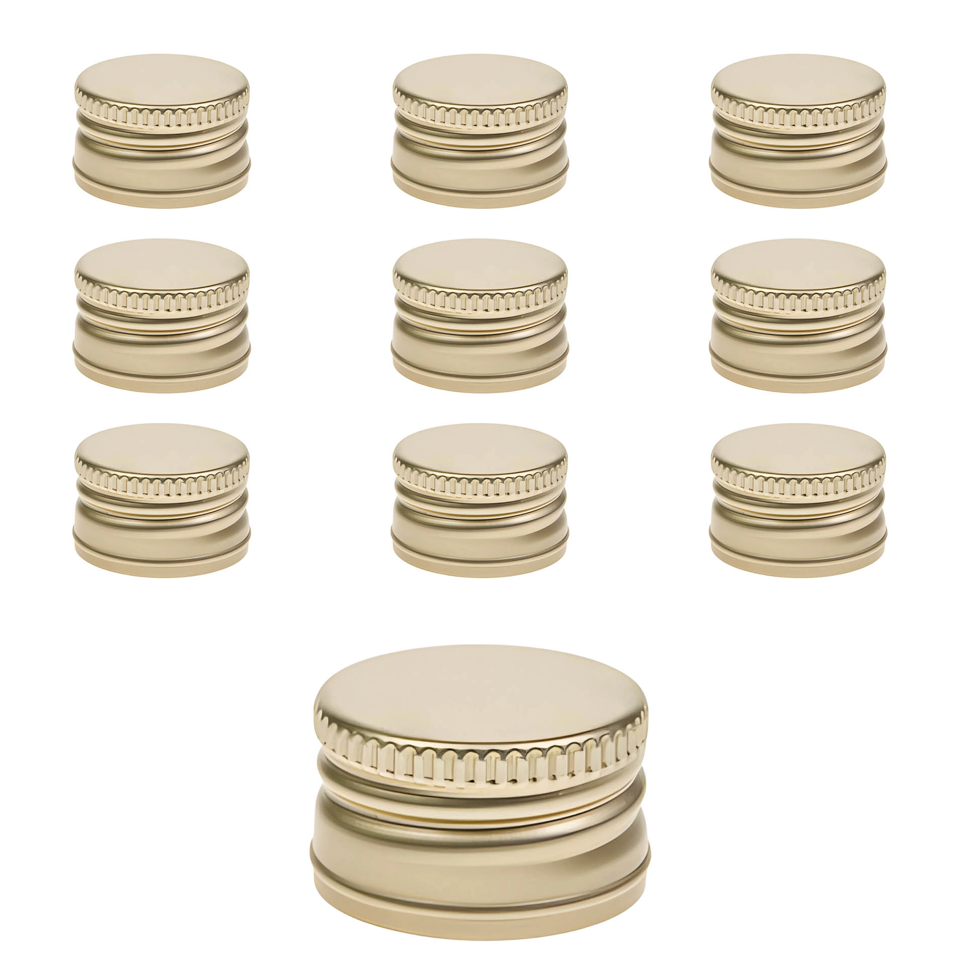 PP 28 gold Aluminium ohne Rollrand, 10 Stück
