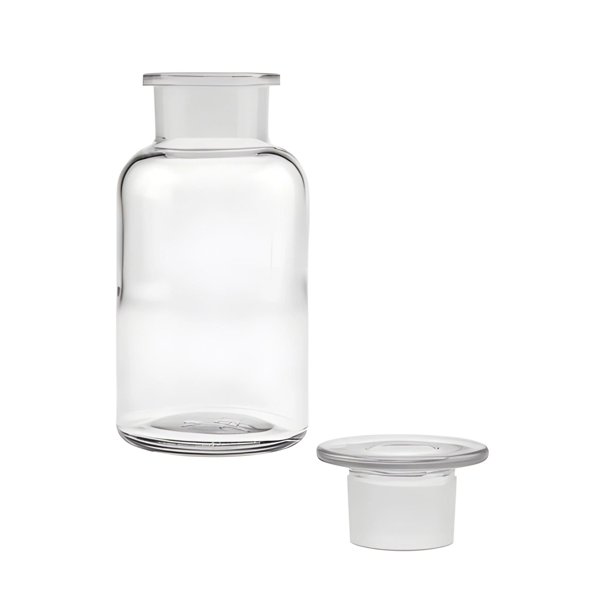 Apothekerflasche mit Glasstopfen  500 ml weiß