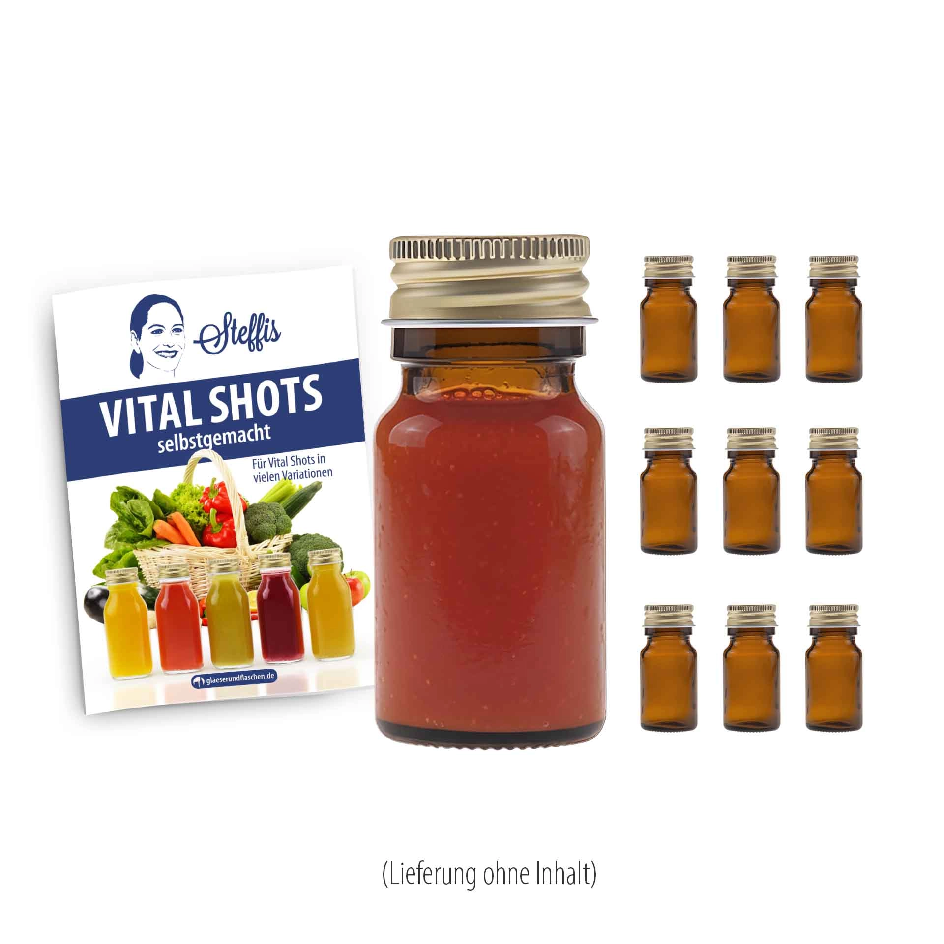 Glasflasche 30 ml braun, 10er Set