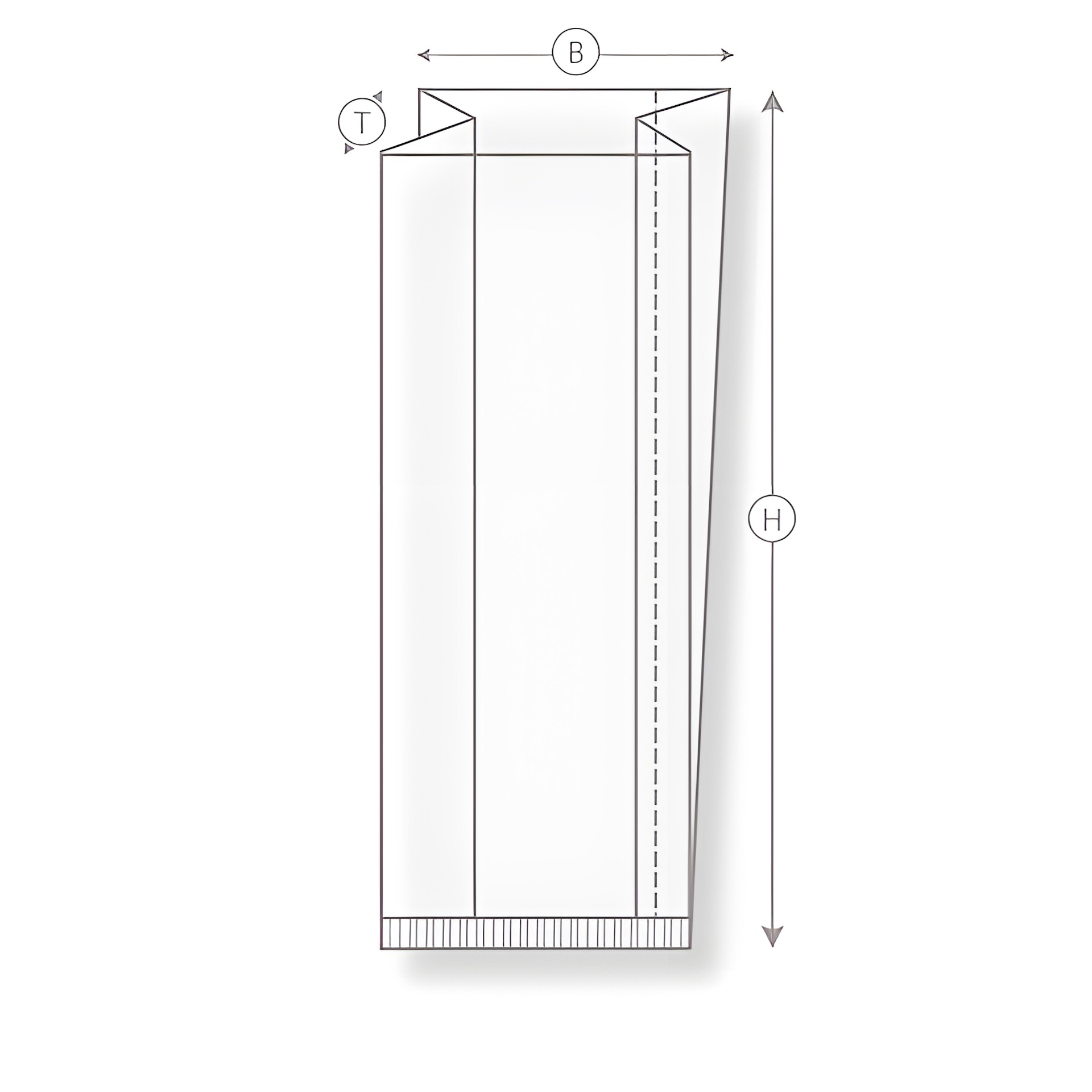 Seitenfaltenbeutel matt 100+2x25 x 300 mm,  100 Stück