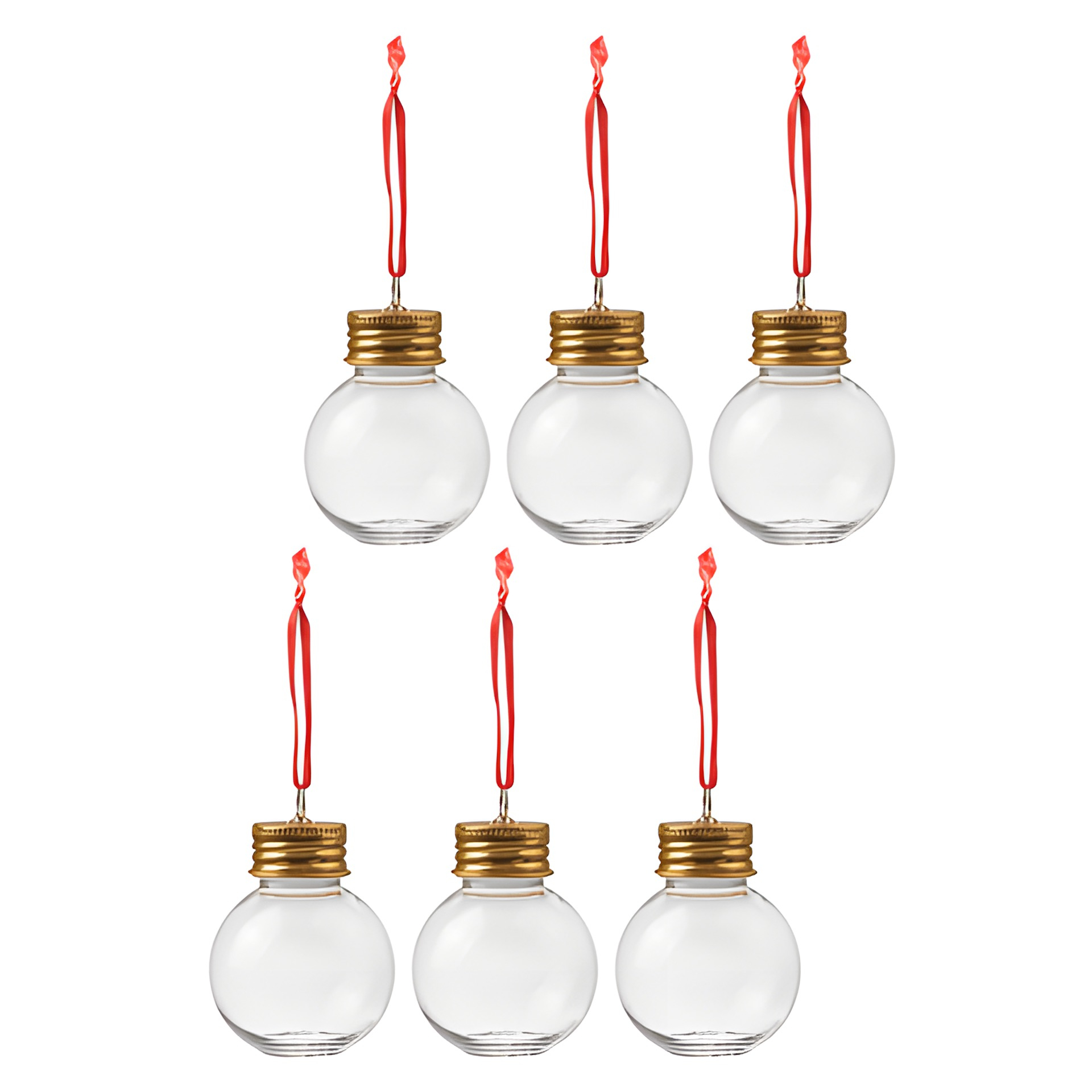 Kugelflasche 50 ml zum Anhängen, 6er Pack