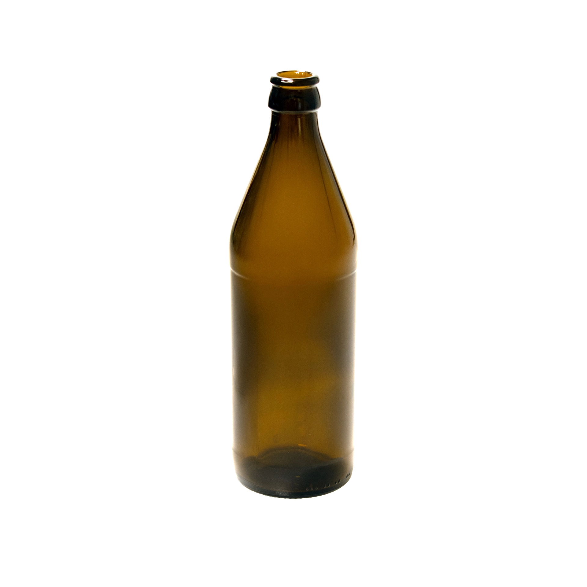 Bierflasche 500 ml braun mit Kronkorkenmündung Typ B