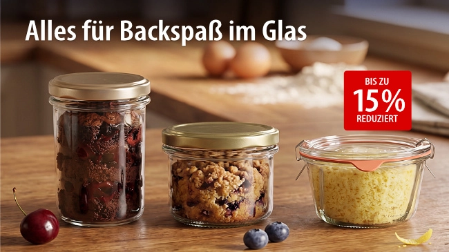 Kuchen im Einmachglas - Bis zu 15 % reduziert