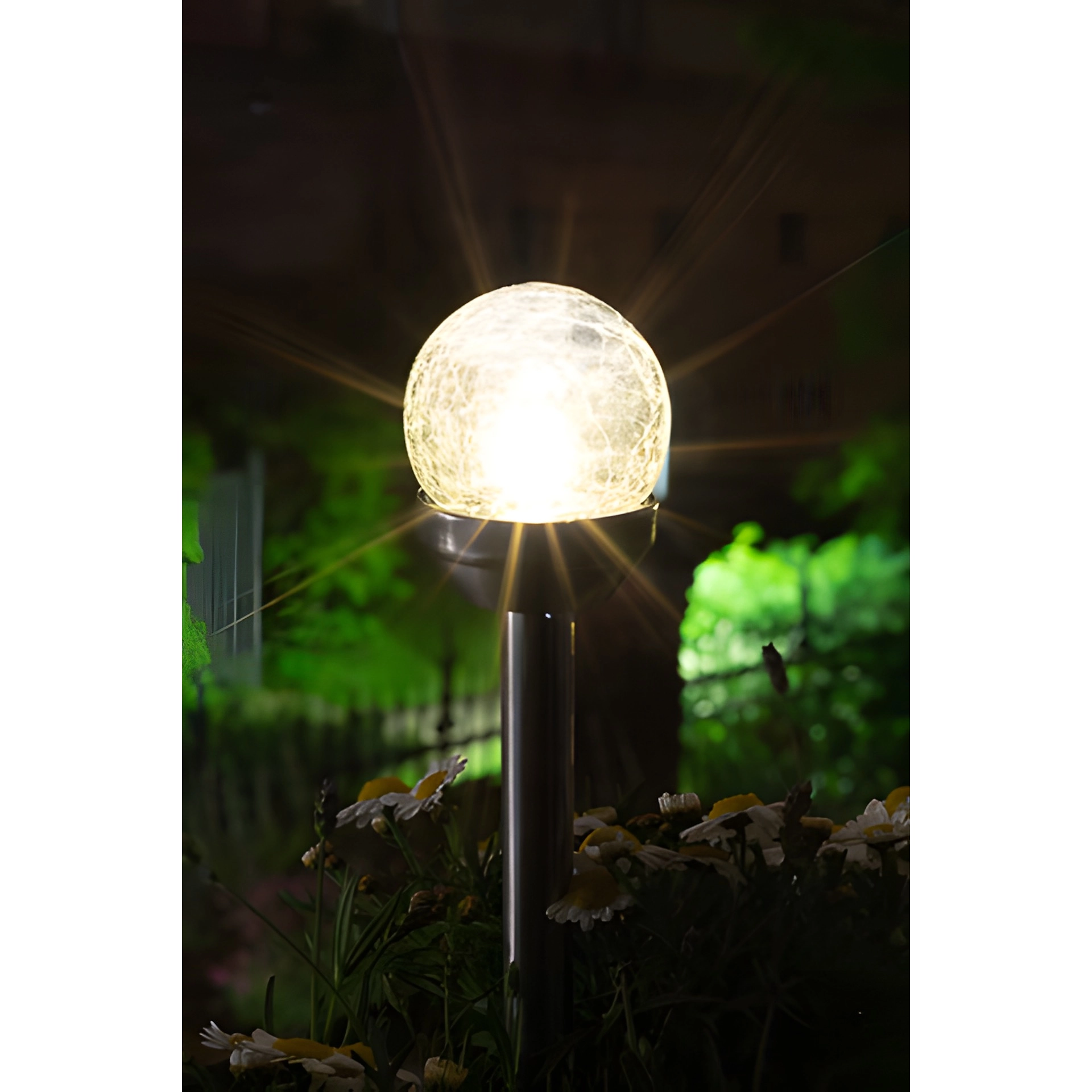 LED Solar Wegleuchte 'Crackle', 6 x 27 cm