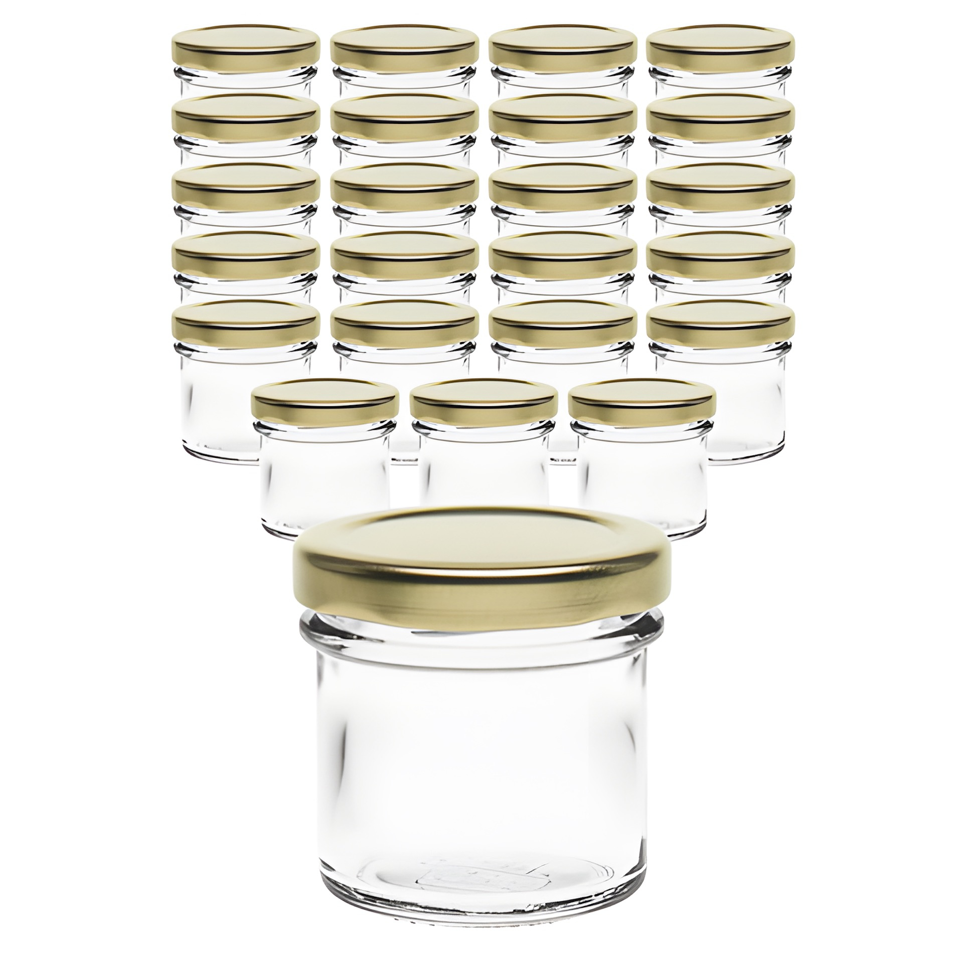 24er Set Ingenio 72 ml mit Deckel gold
