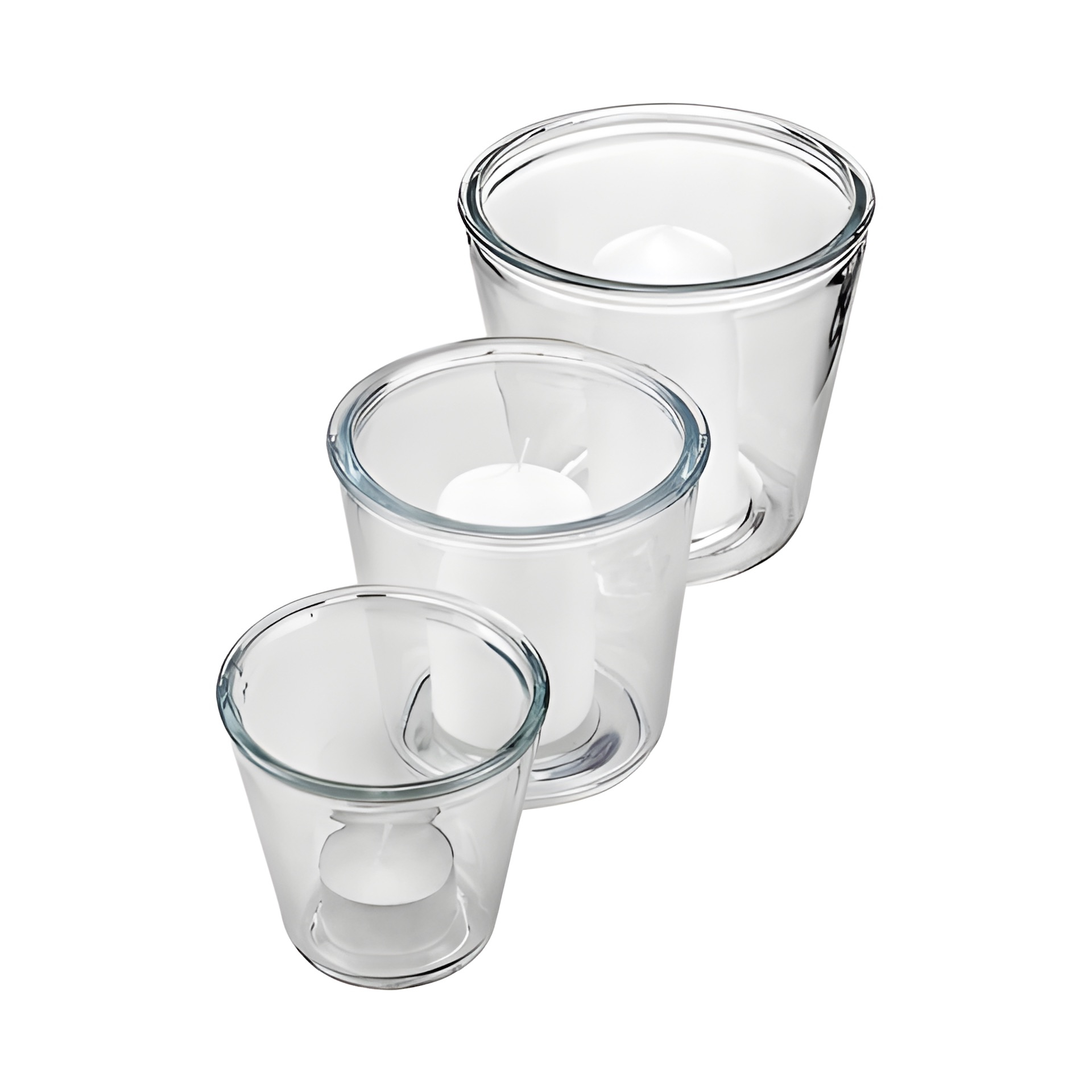 Windlicht konisch, 3er Set