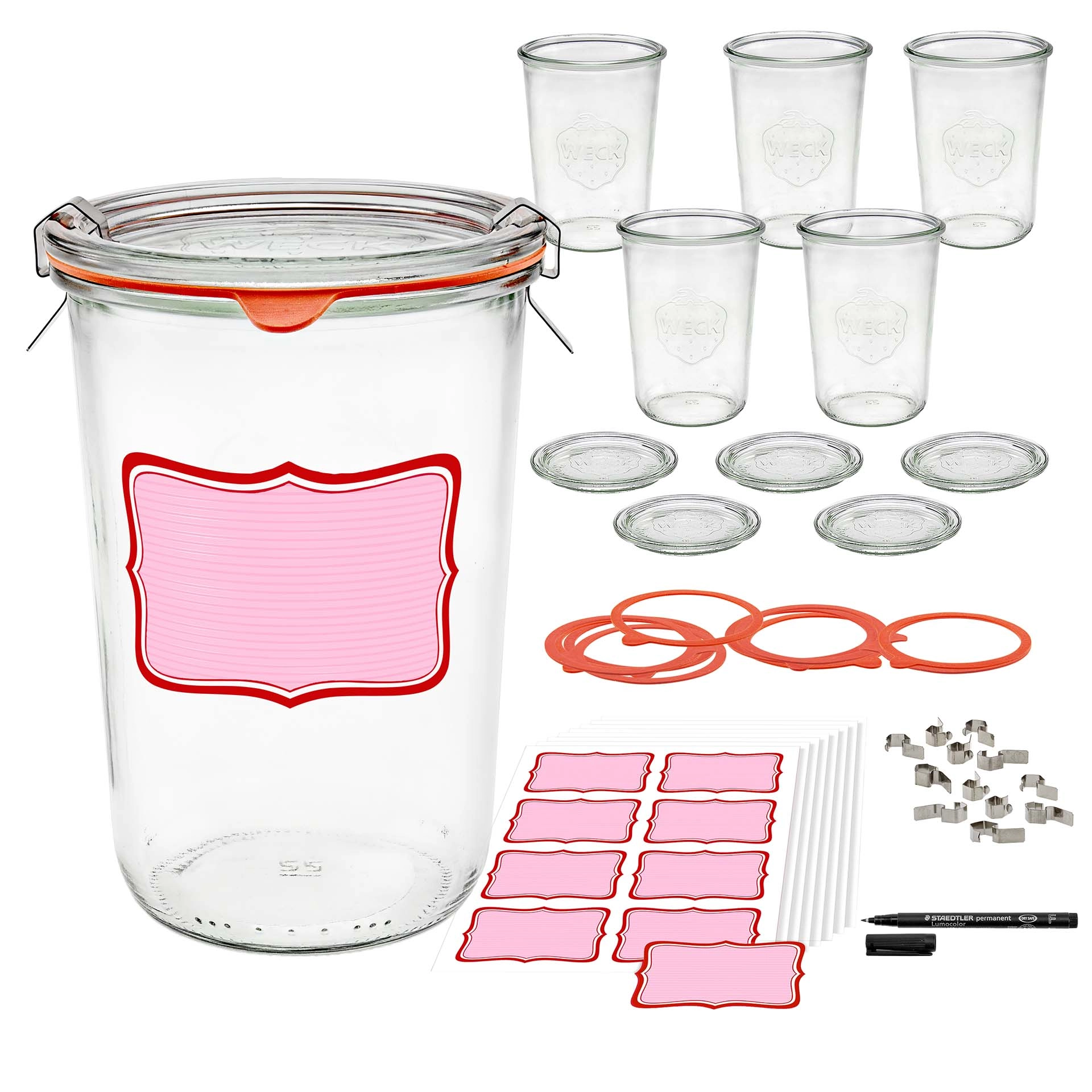 Brot und Kuchen im WECK-Glas 3/4 Liter, 6er Set