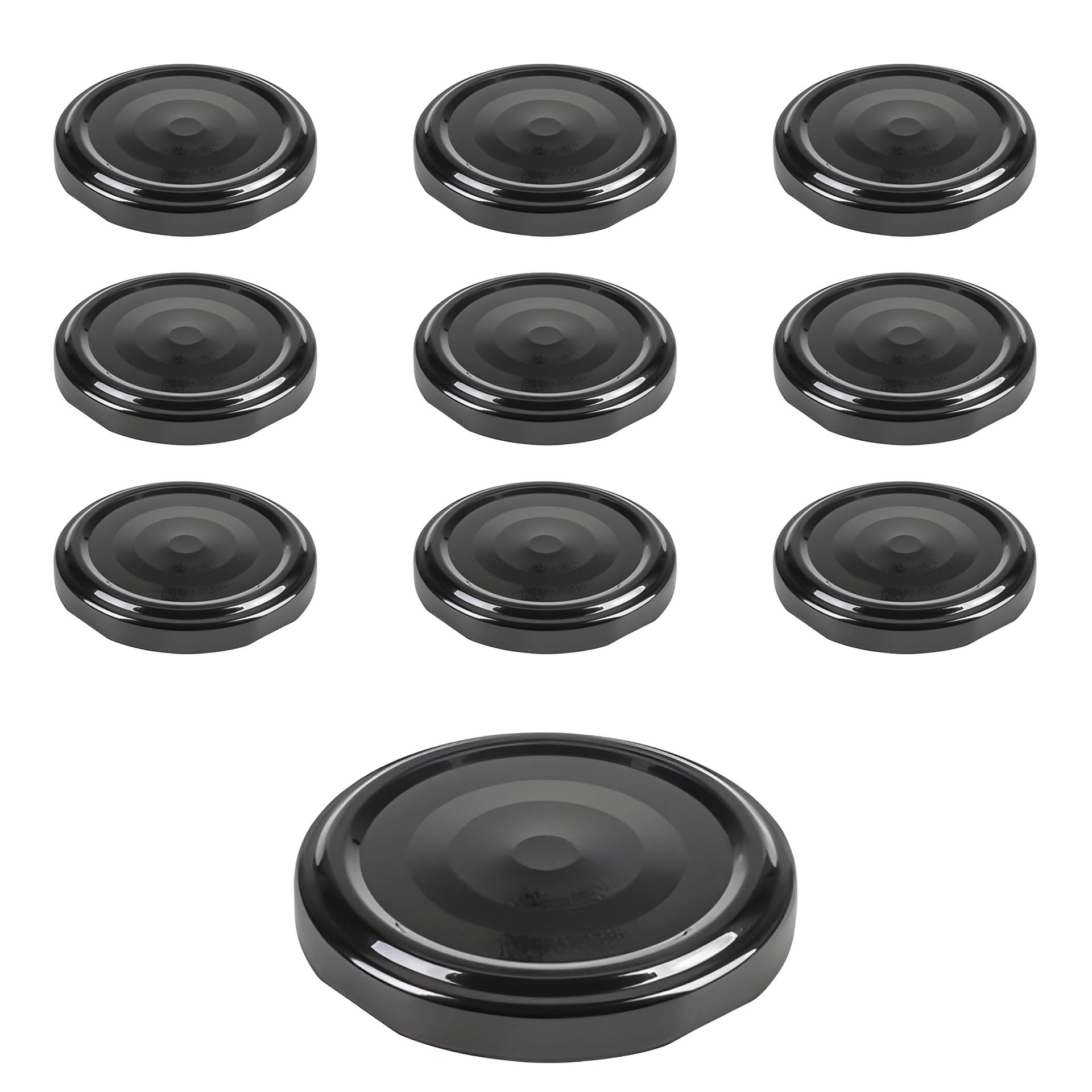 TO 58 schwarz past. mit Button, 10 Stück