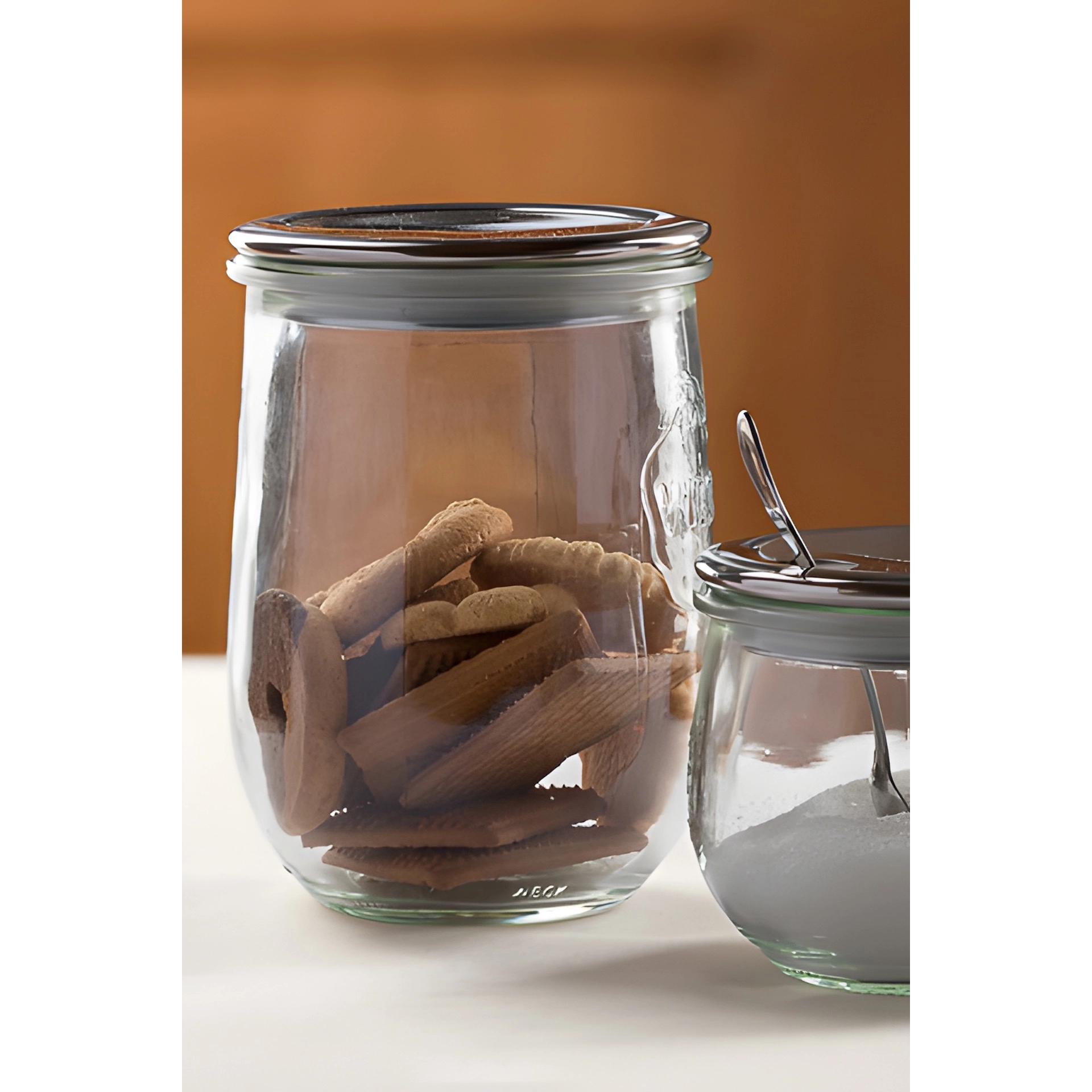 WECK-Glas 1 l mit HappyTappi RR 100 Edelstahldeckel