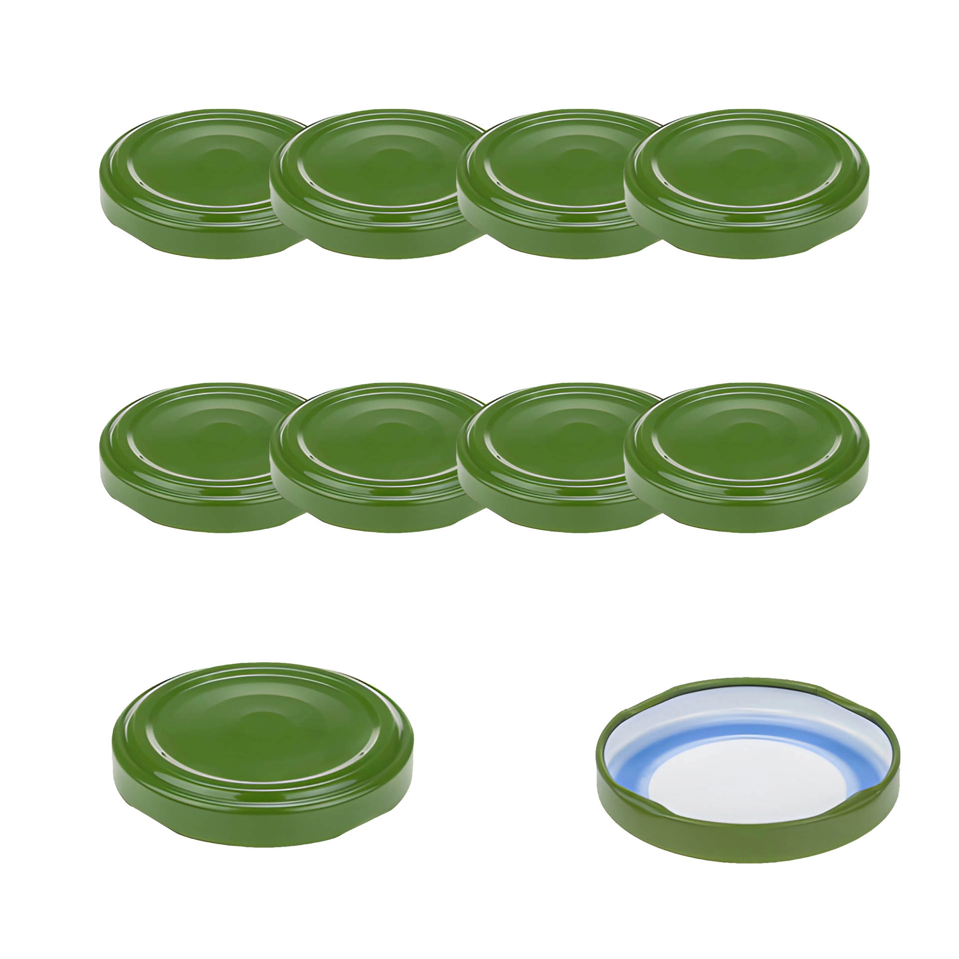 TO  53 grasgrün past. mit Button BLUESEAL, 10 Stück