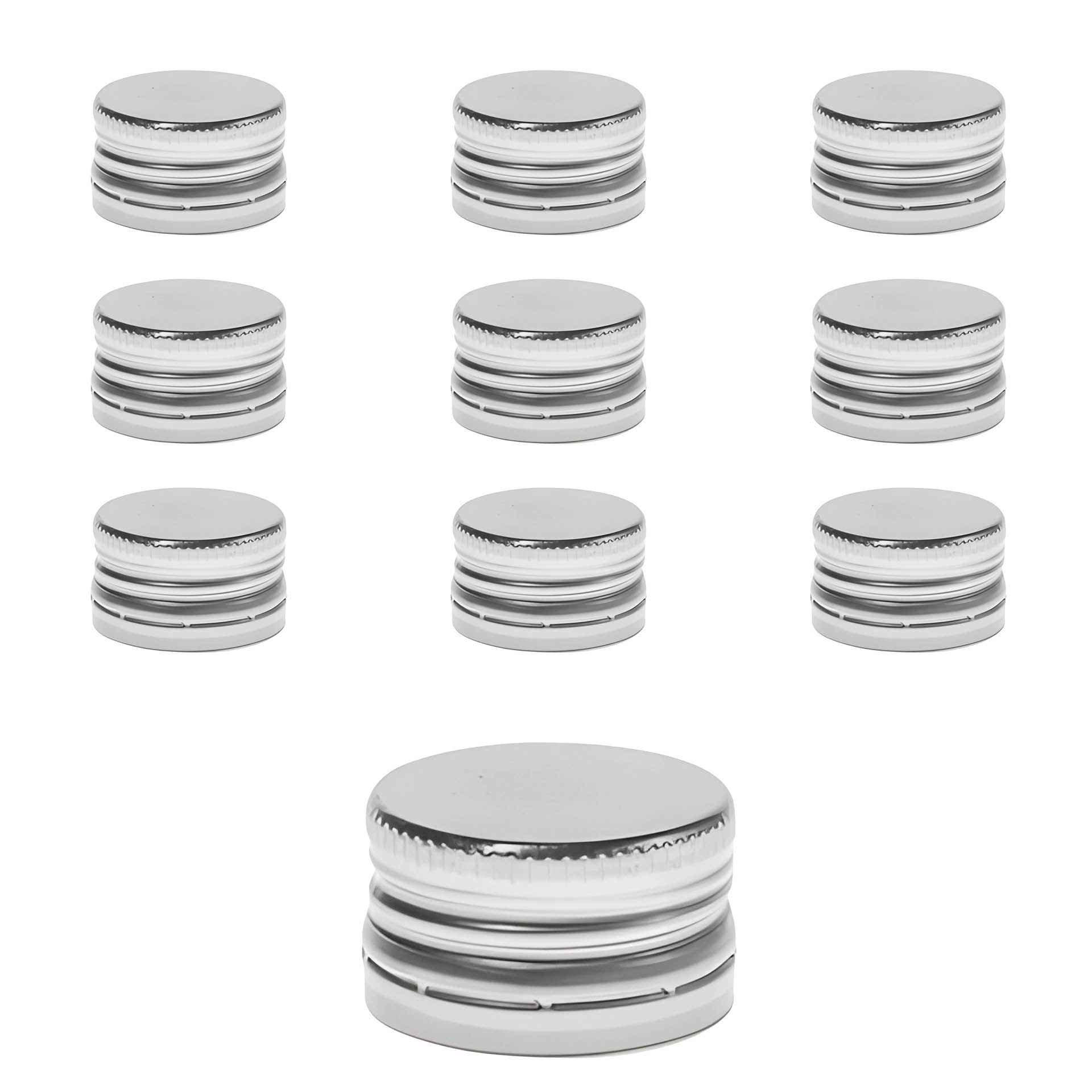 PP 31,5 silber Aluminium mit Originalitätsring, 10 Stück