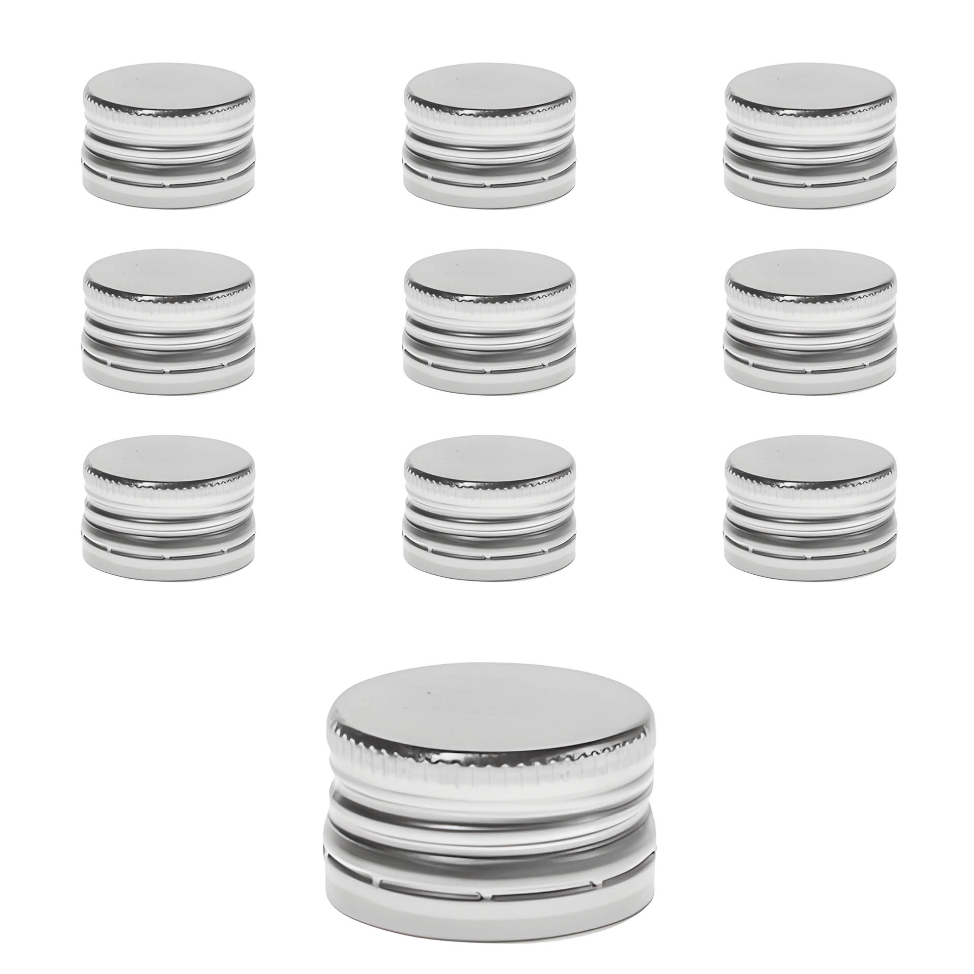 PP 31,5 silber Aluminium mit Originalitätsring, 10 Stück