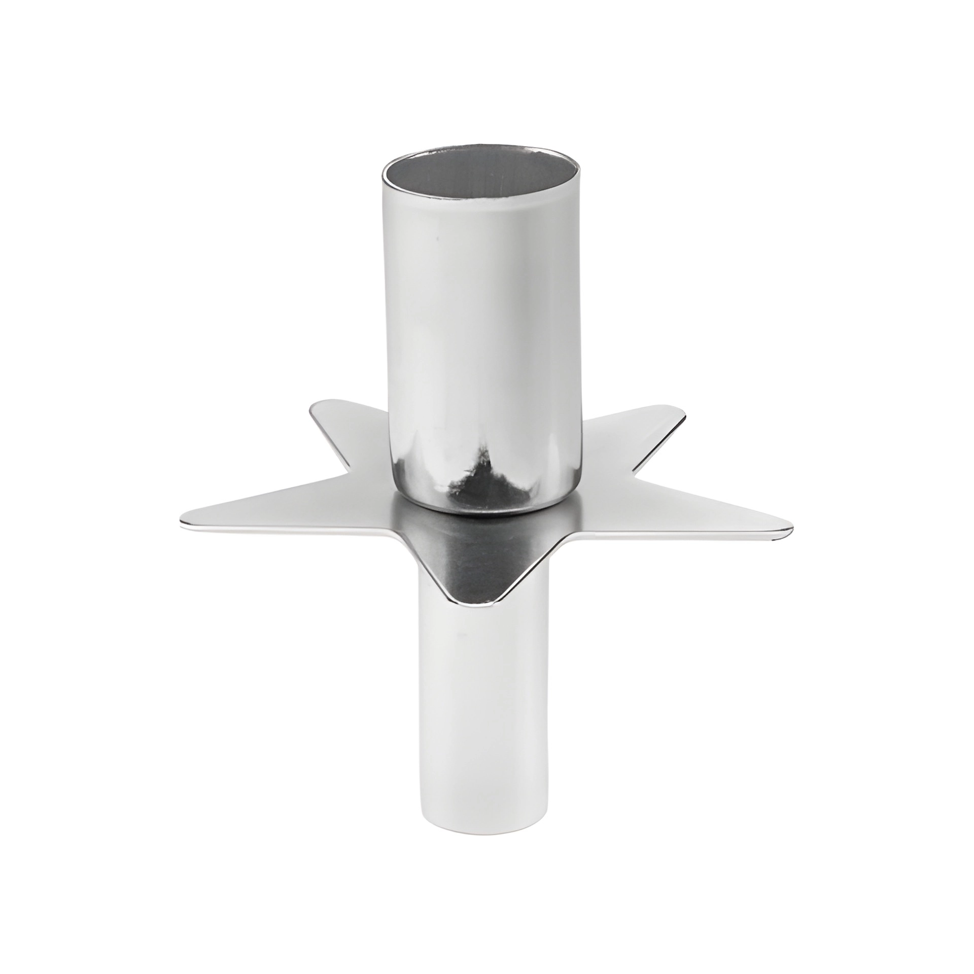 Flaschenkerzenhalter 'Stern' silber