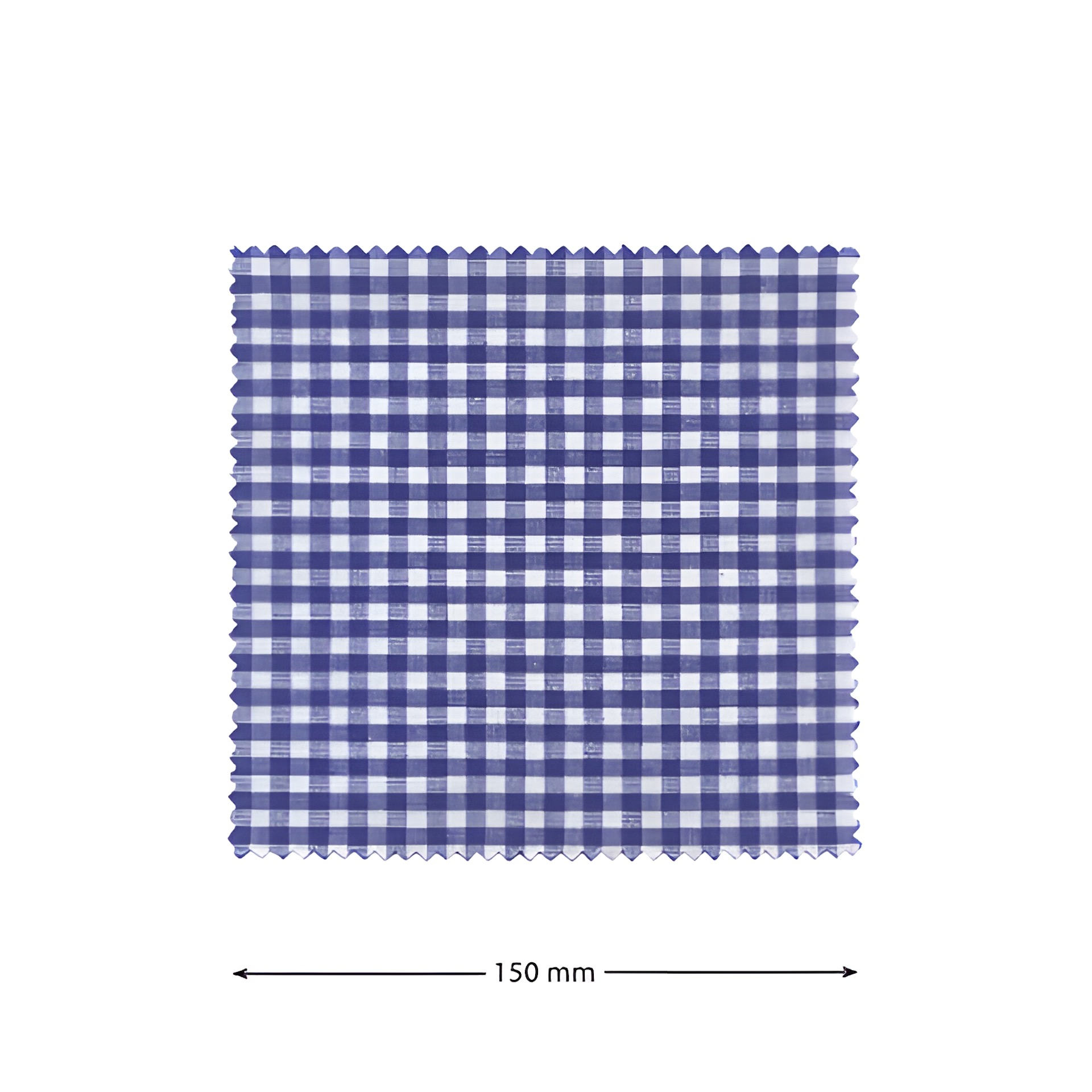 Deckchen 150 mm blau kariert