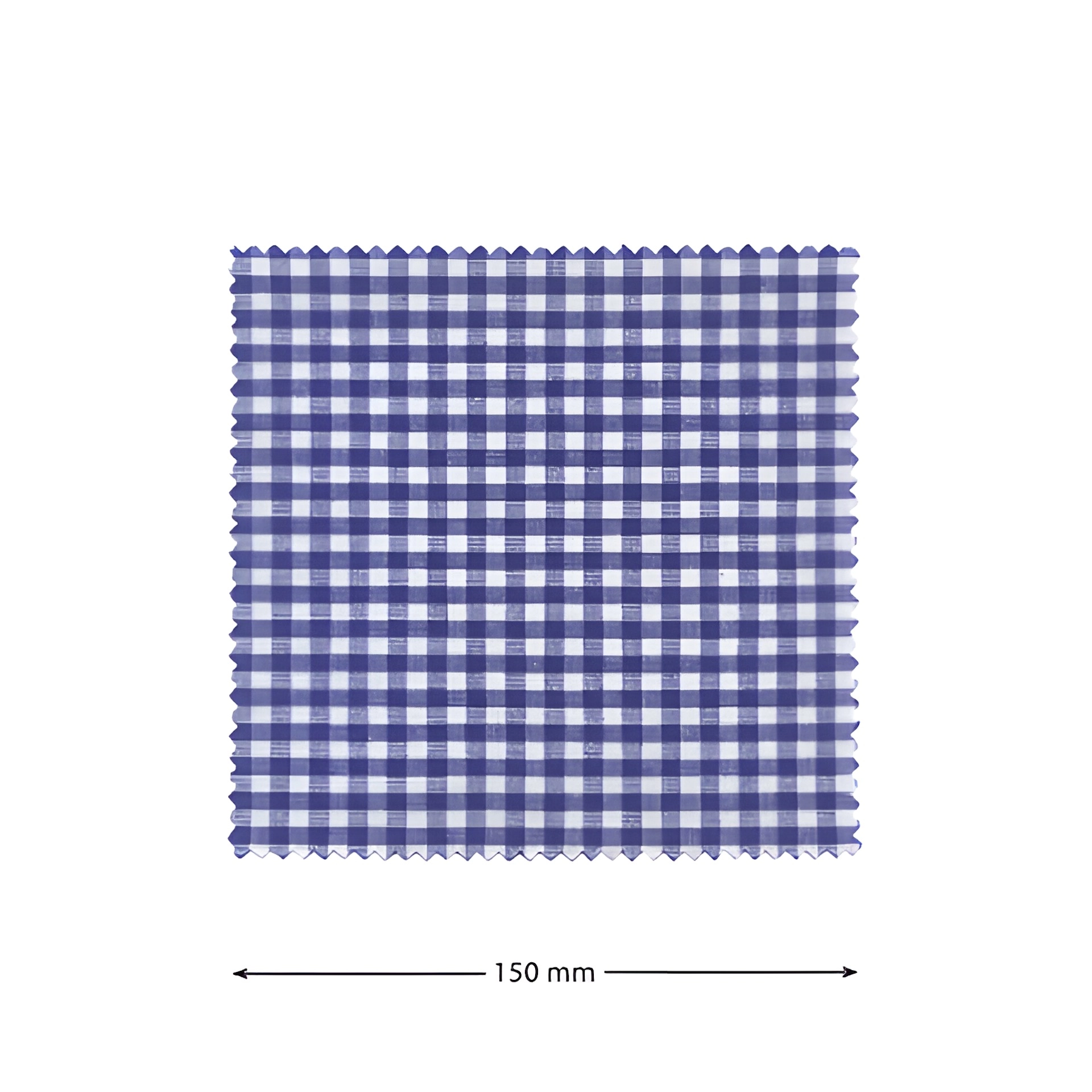 Deckchen 150 mm blau kariert