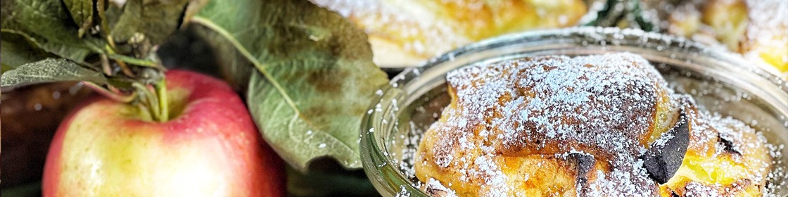 Apfelkuchen im Glas
