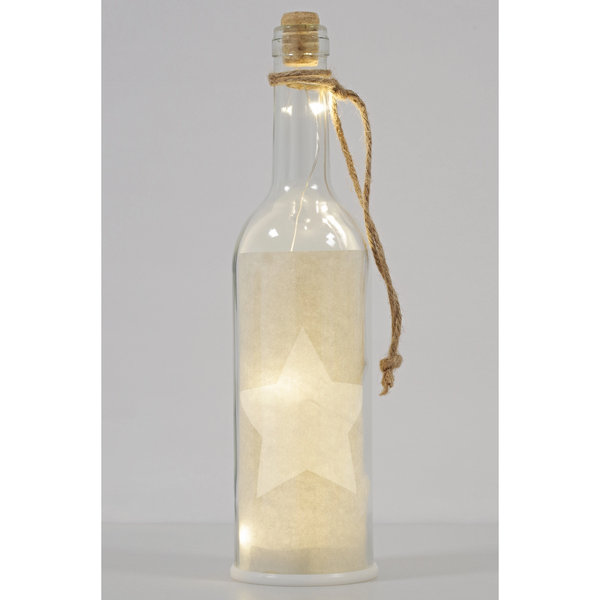 Flaschenlampe mit 5 LEDs, grau