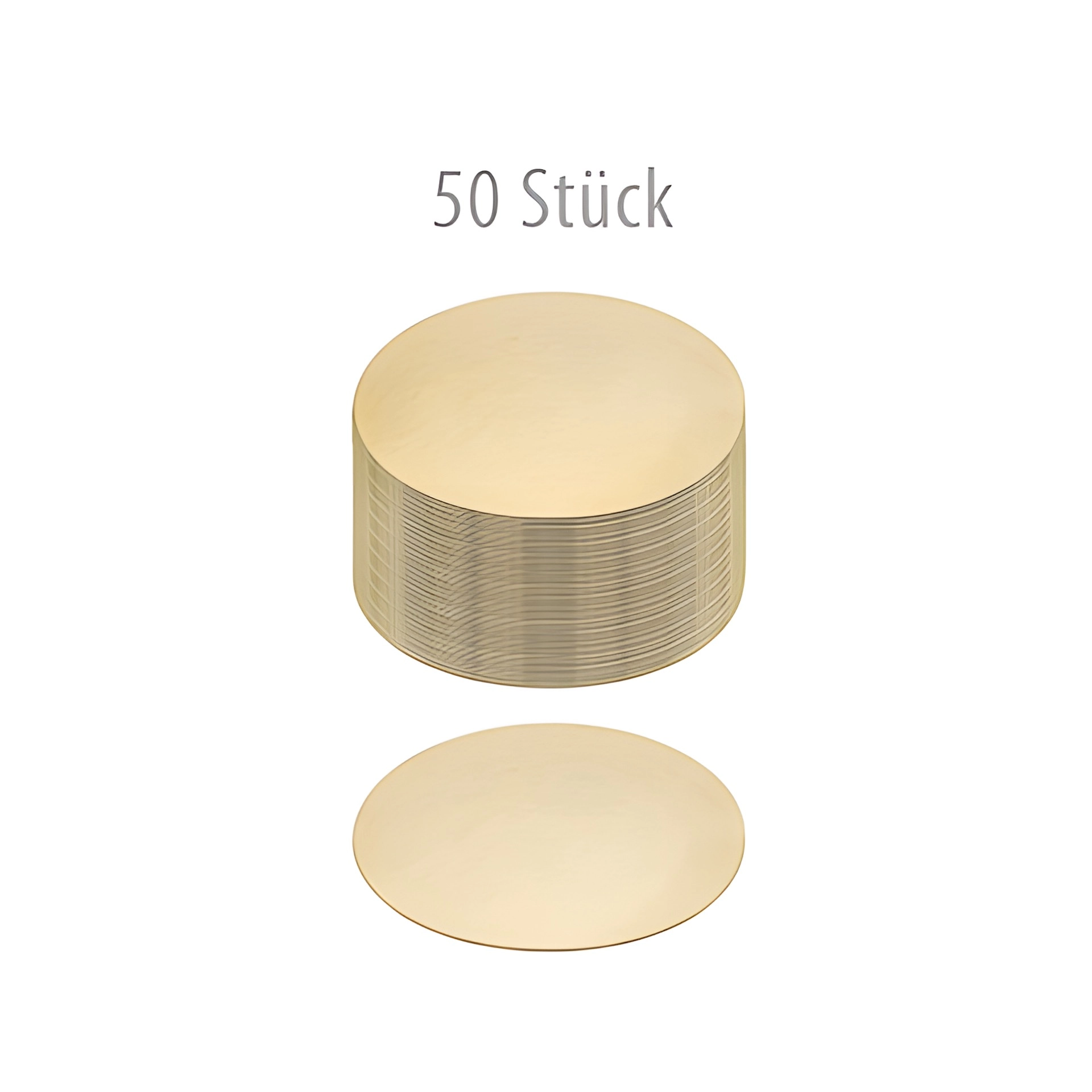 Pappscheibe Ø 120 mm gold/silber,  50 Stück