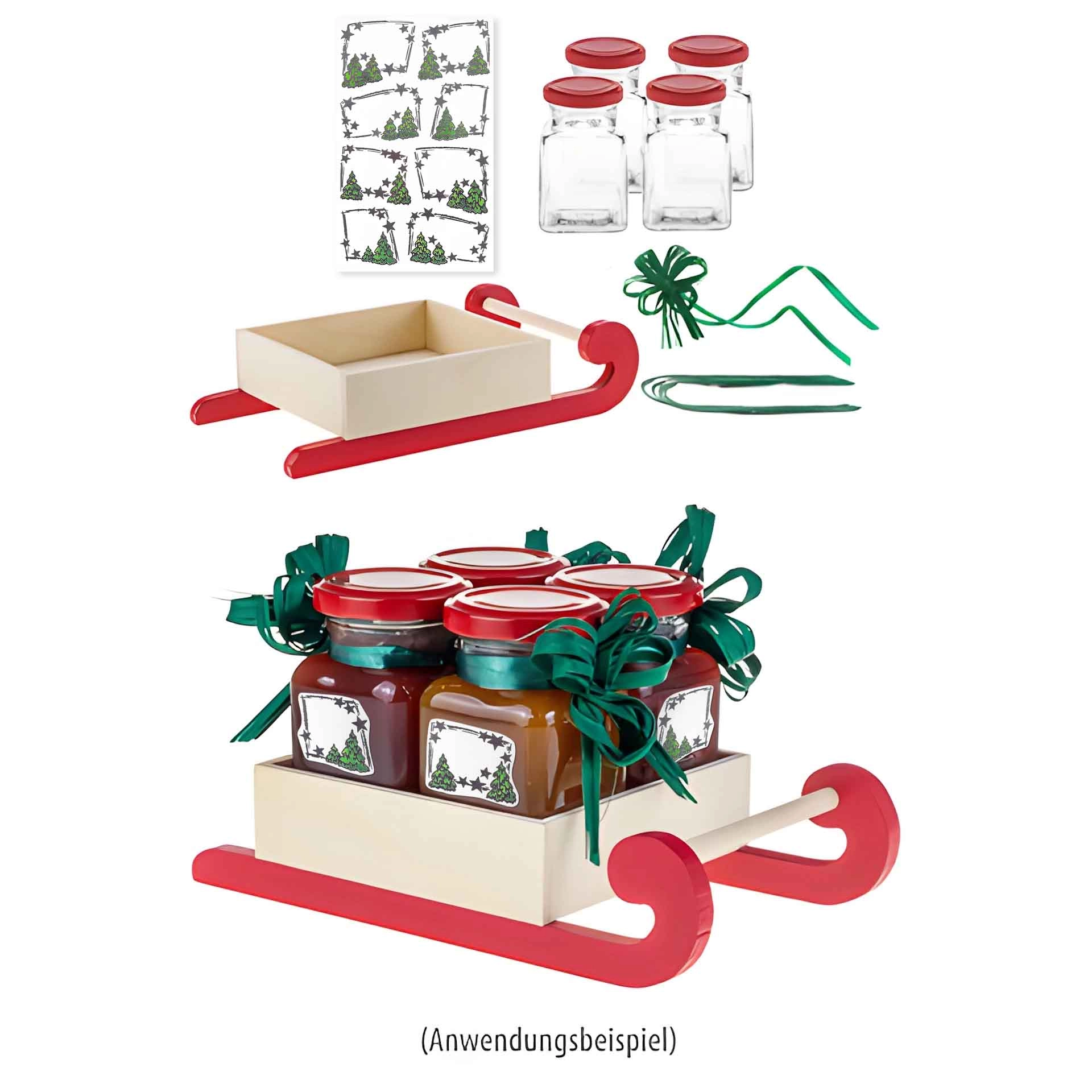 Set Quadratglas 150 ml mit Schlitten