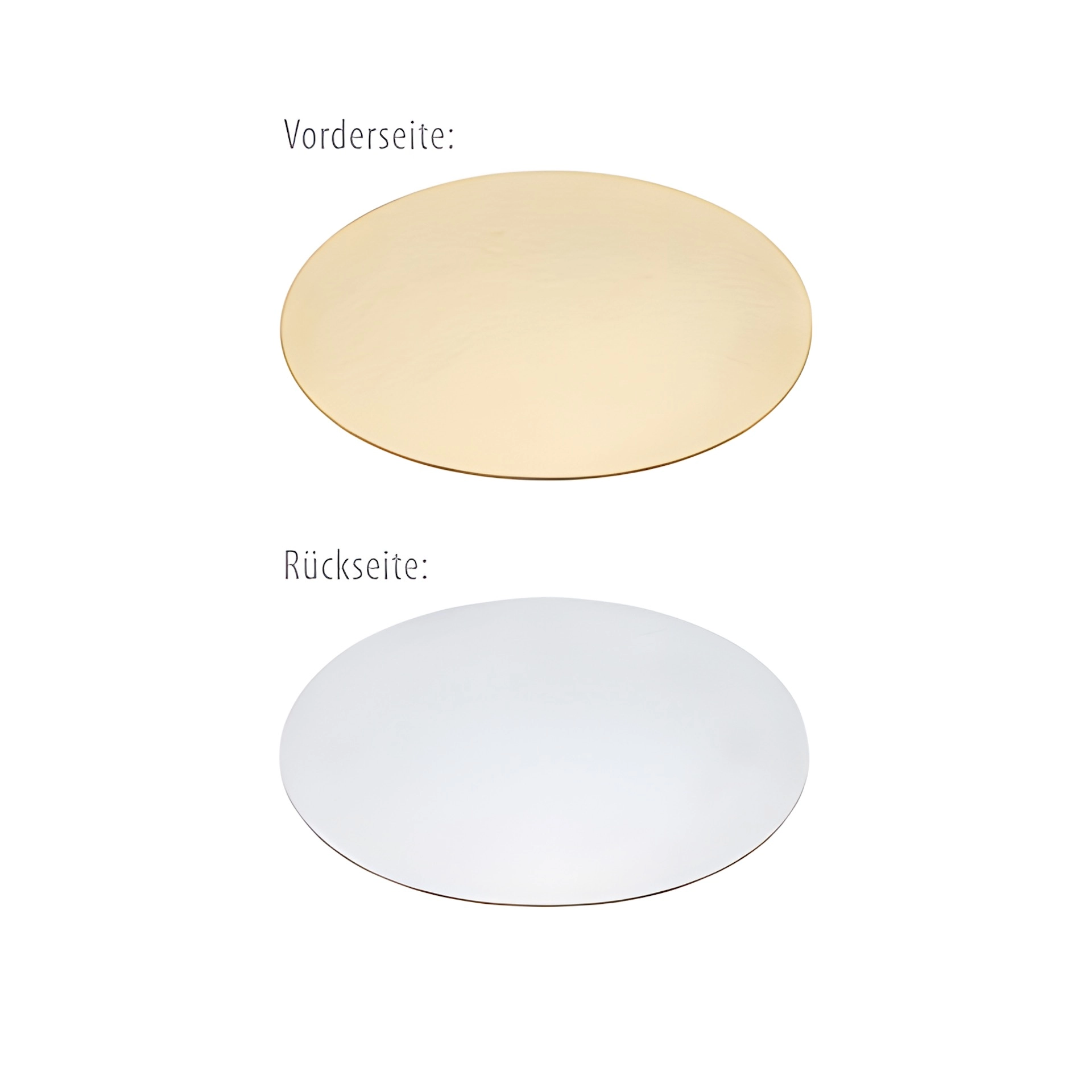 Pappscheibe Ø 160 mm gold/silber,  50 Stück