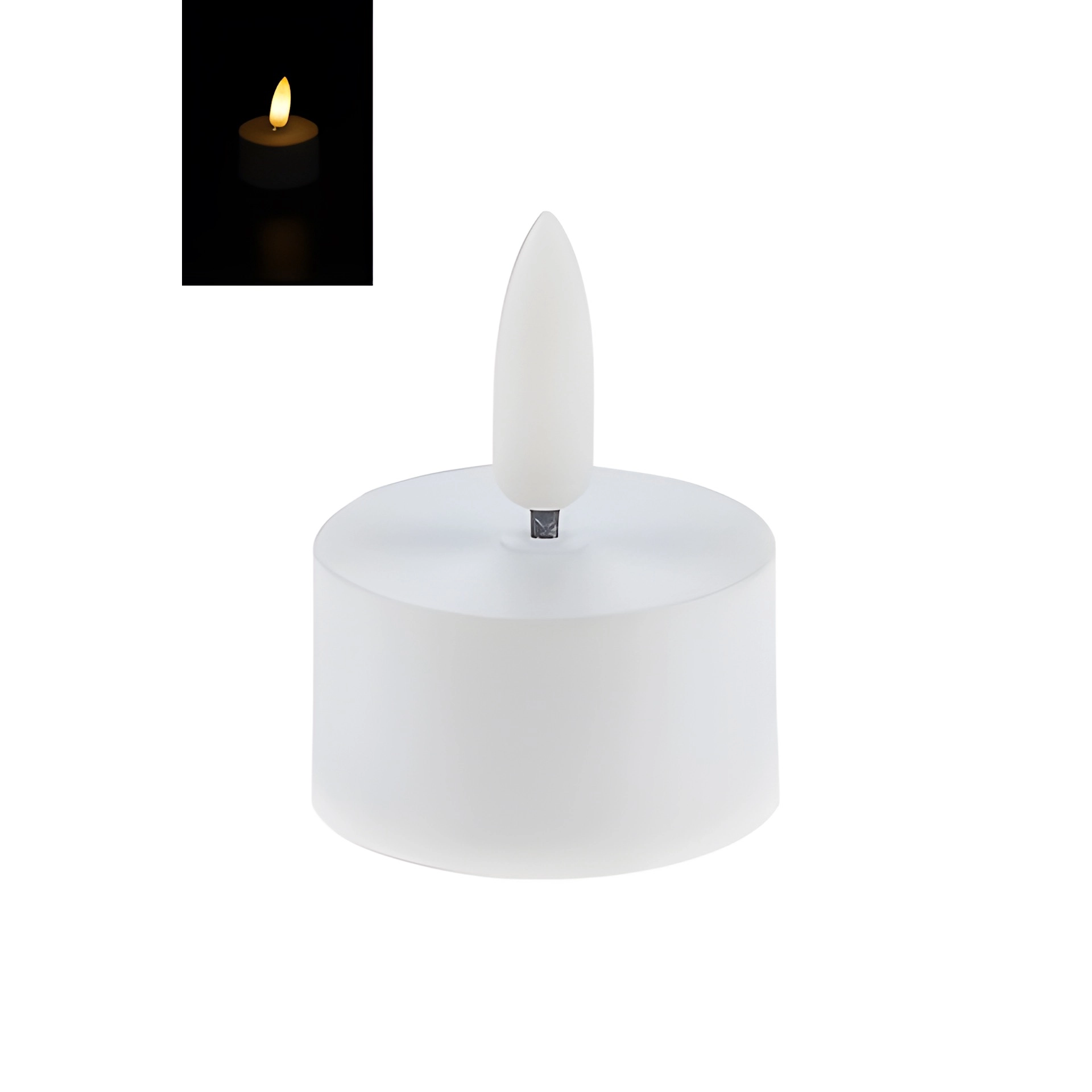 LED Teelicht mit Timer, warmweiß